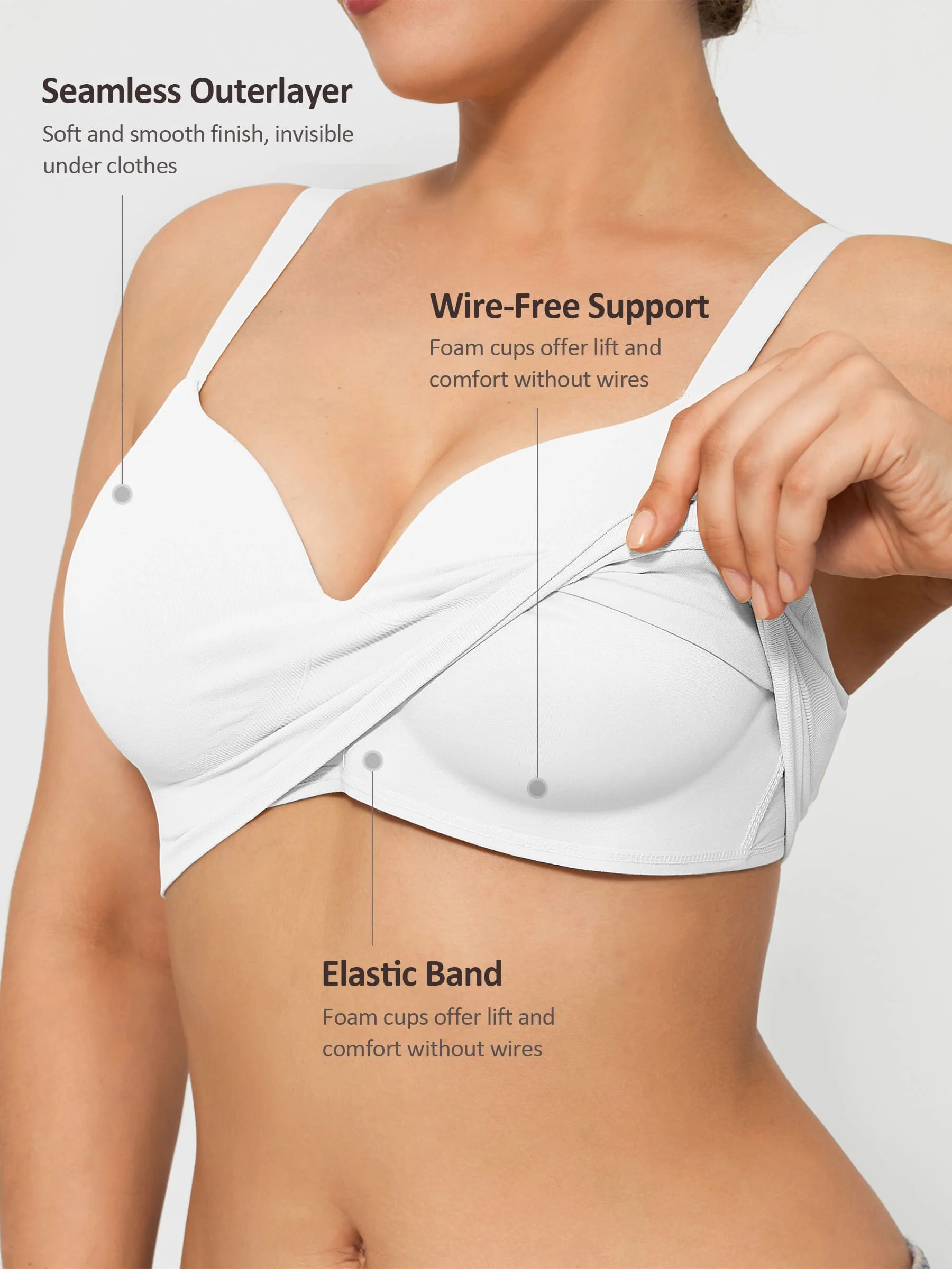 Push-Up Full Coverage Wireless Bra Bundle - Image 33
