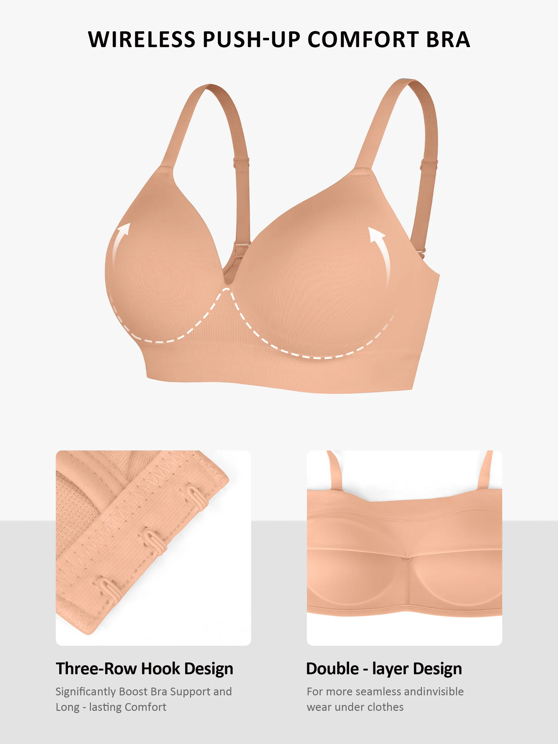 Push-Up Full Coverage Wireless Bra Bundle - Image 8