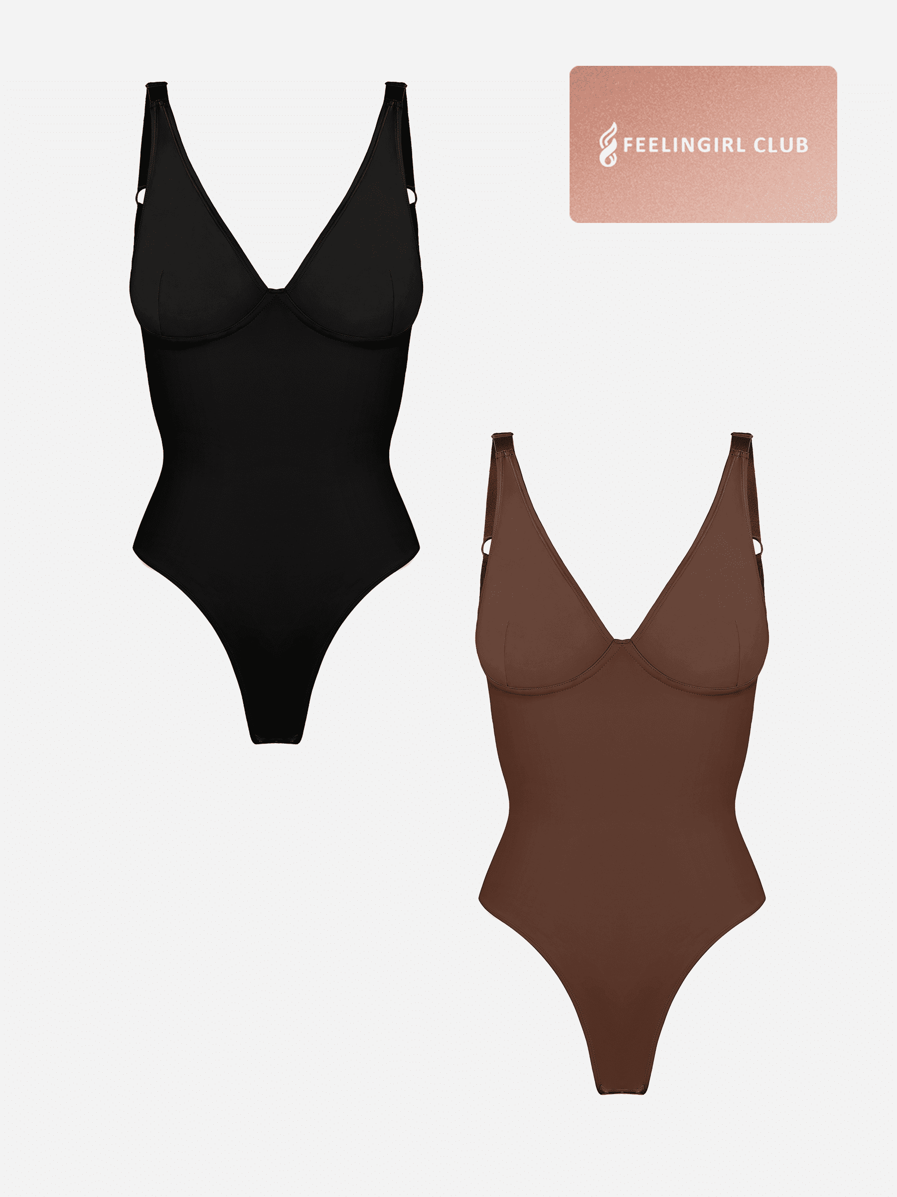 2-Pack V-Neck Tummy Control Bodysuit Bundle - Image 22