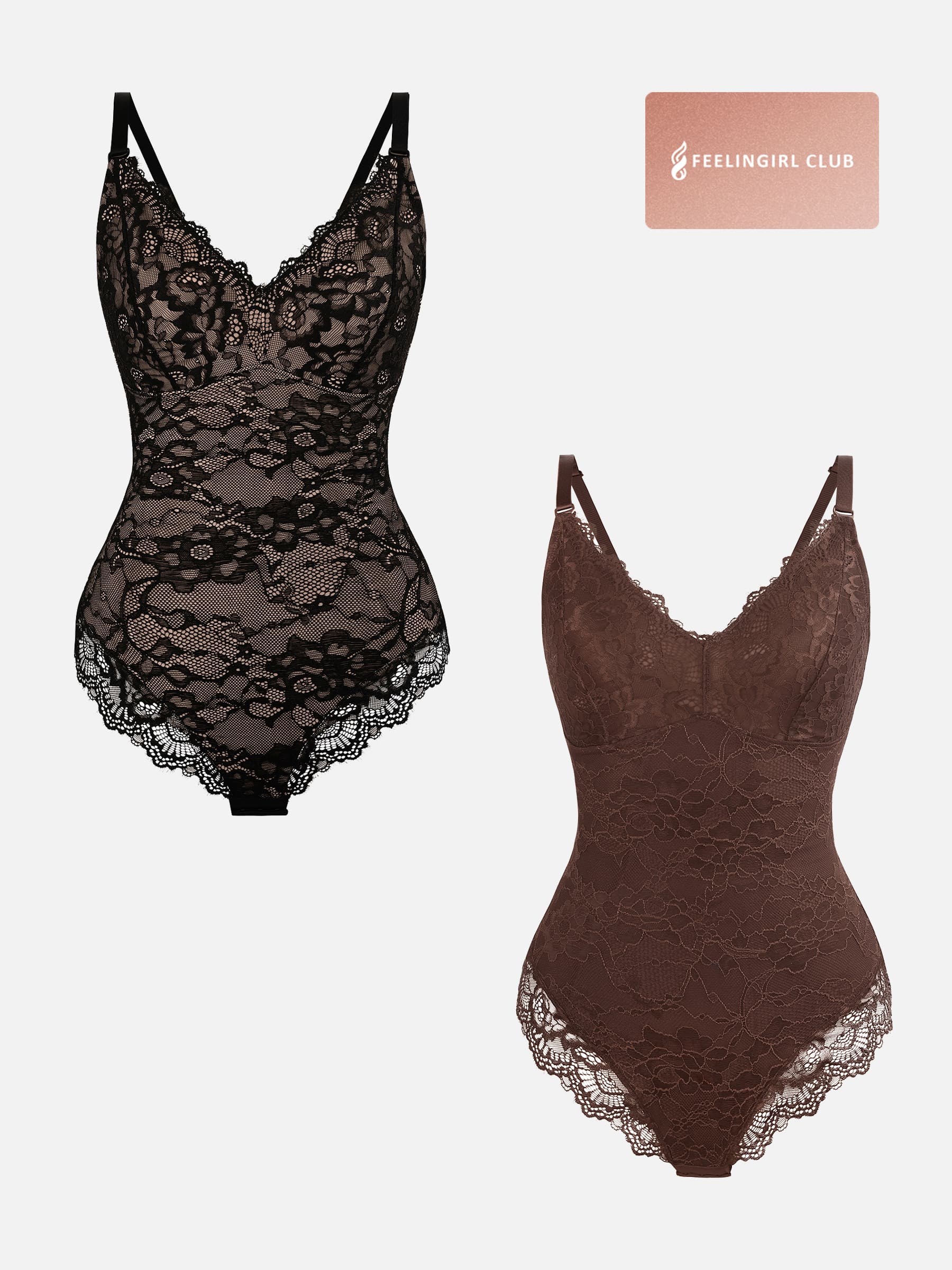 2-Pack Lace V Neck Bodysuit Bundle - Image 8