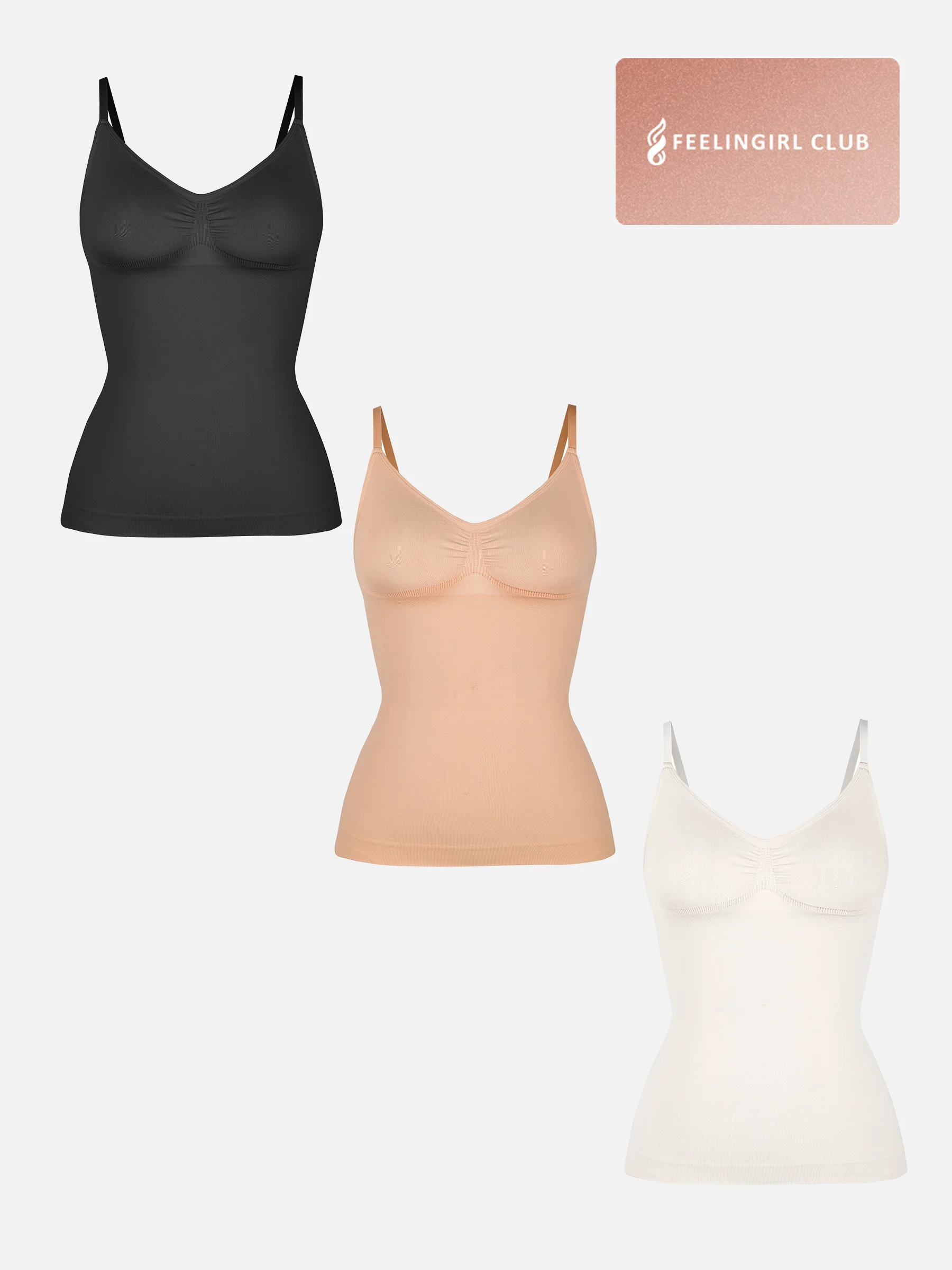 3-Pack Bust Support Waist Control Shape Tank Top Bundle - Image 10