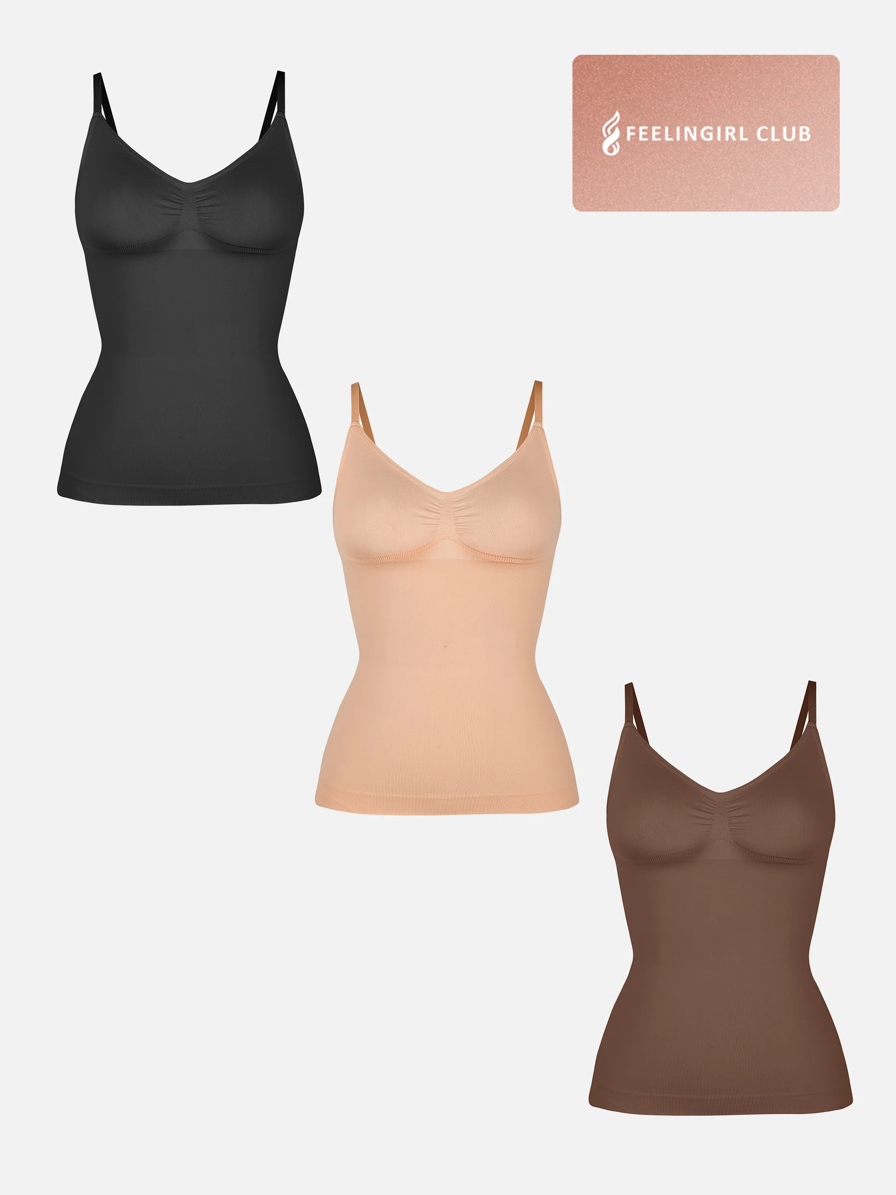 3-Pack Bust Support Waist Control Shape Tank Top Bundle - Image 22