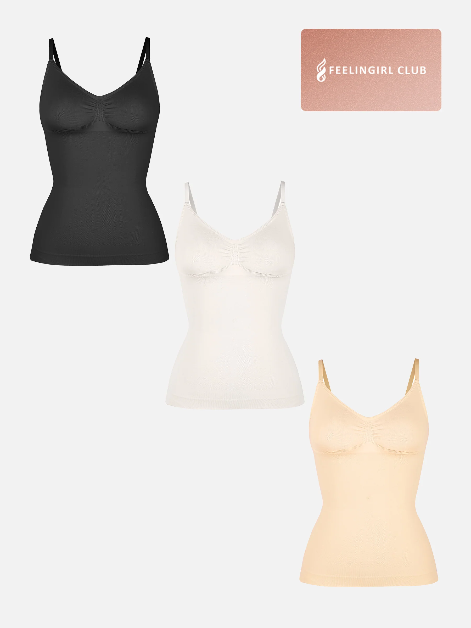 3-Pack Bust Support Waist Control Shape Tank Top Bundle - Image 26