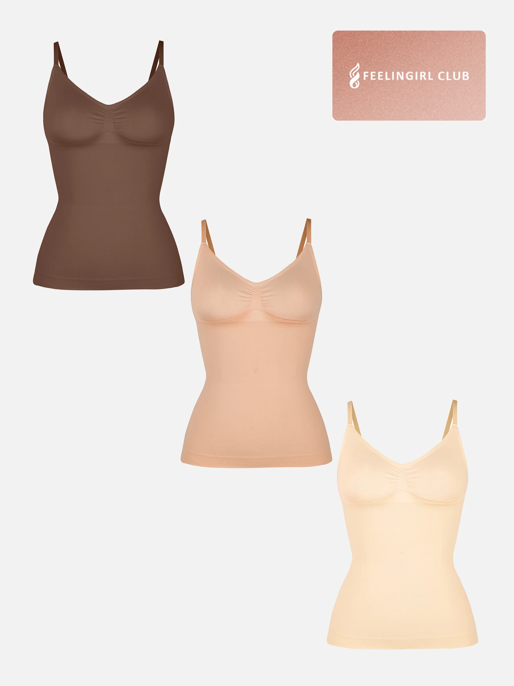 3-Pack Bust Support Waist Control Shape Tank Top Bundle - Image 34