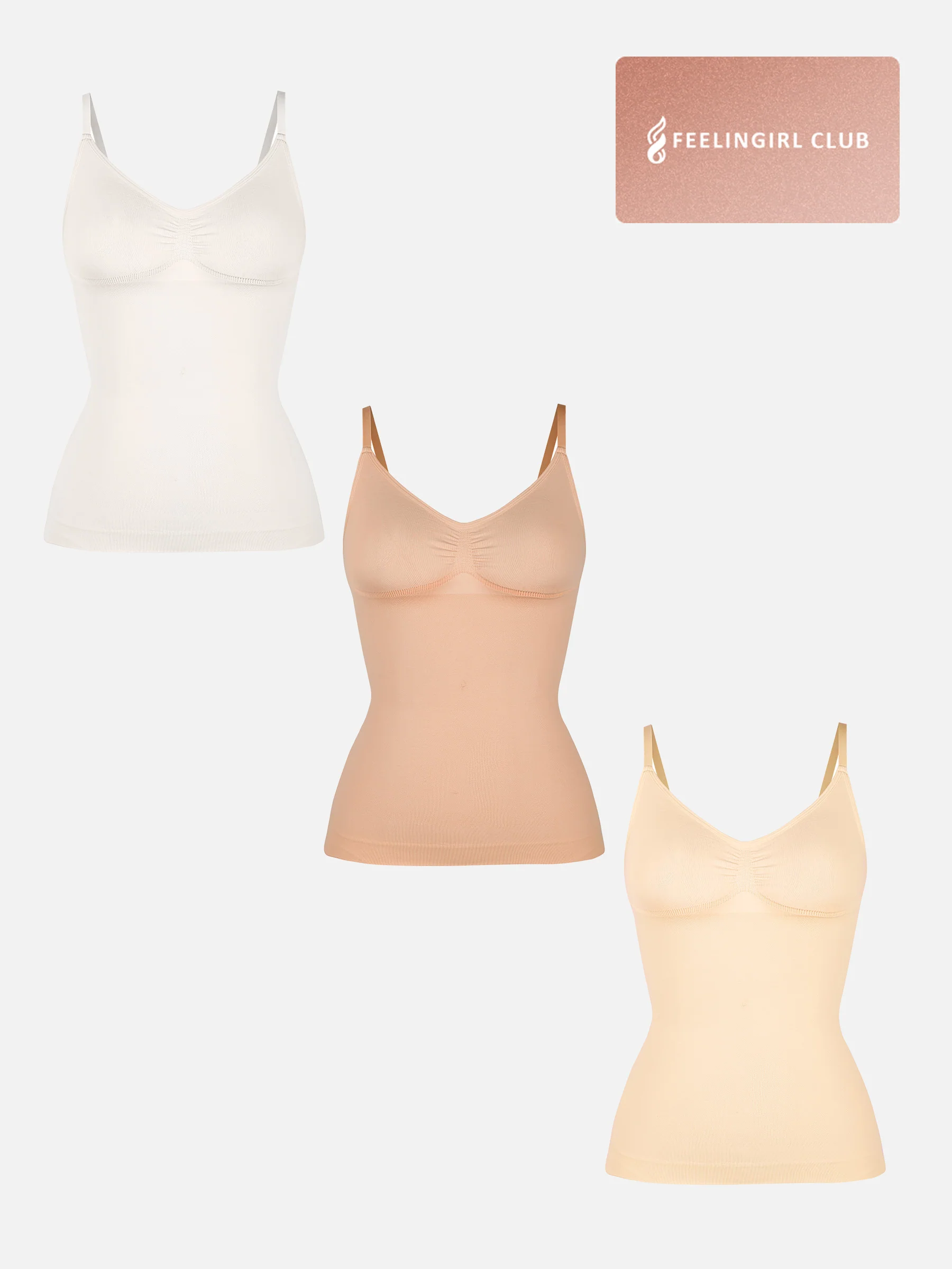 3-Pack Bust Support Waist Control Shape Tank Top Bundle - Image 38