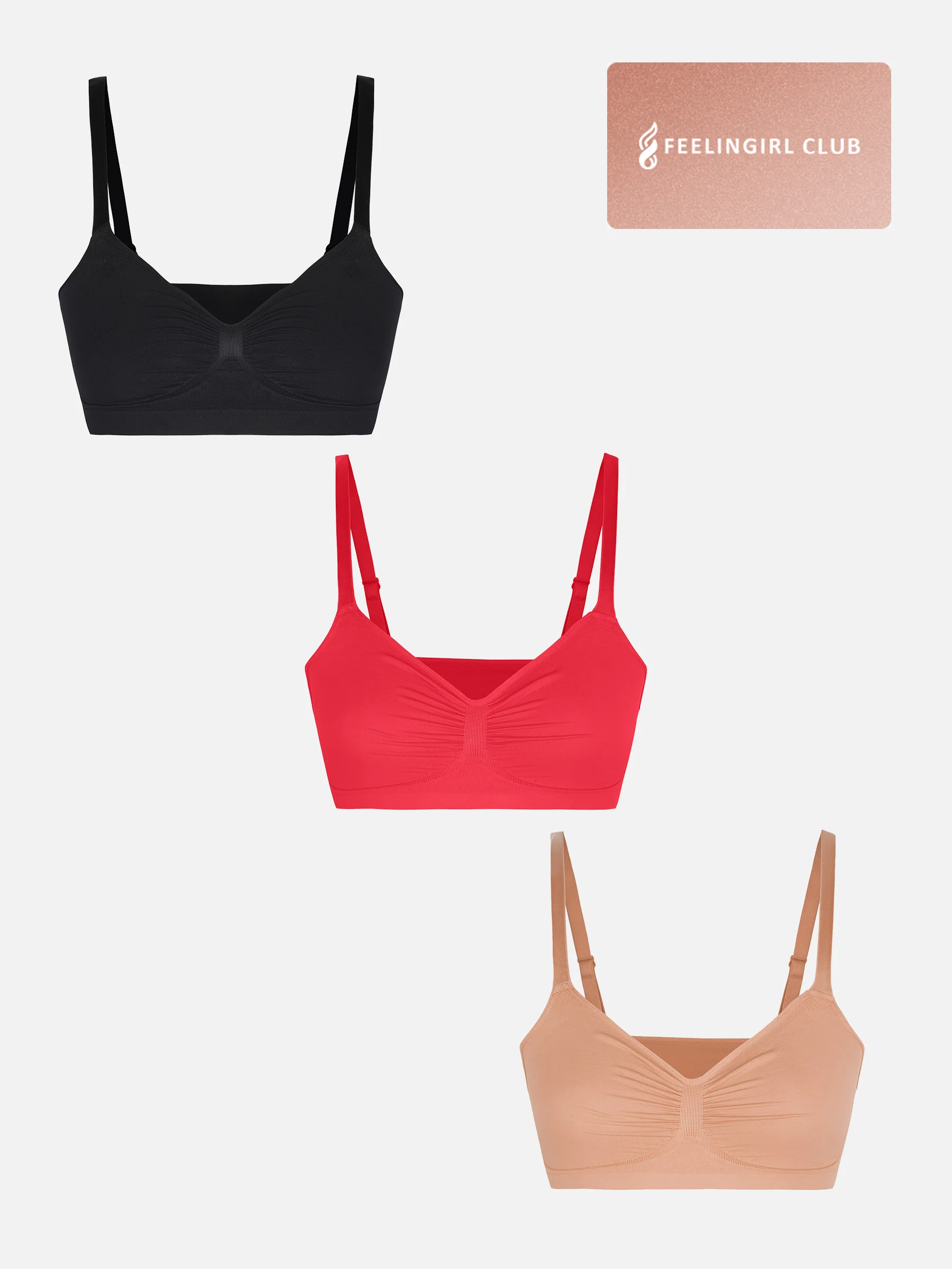 3-Pack Smooth Seamless Wireless Bra Bundle - Image 49