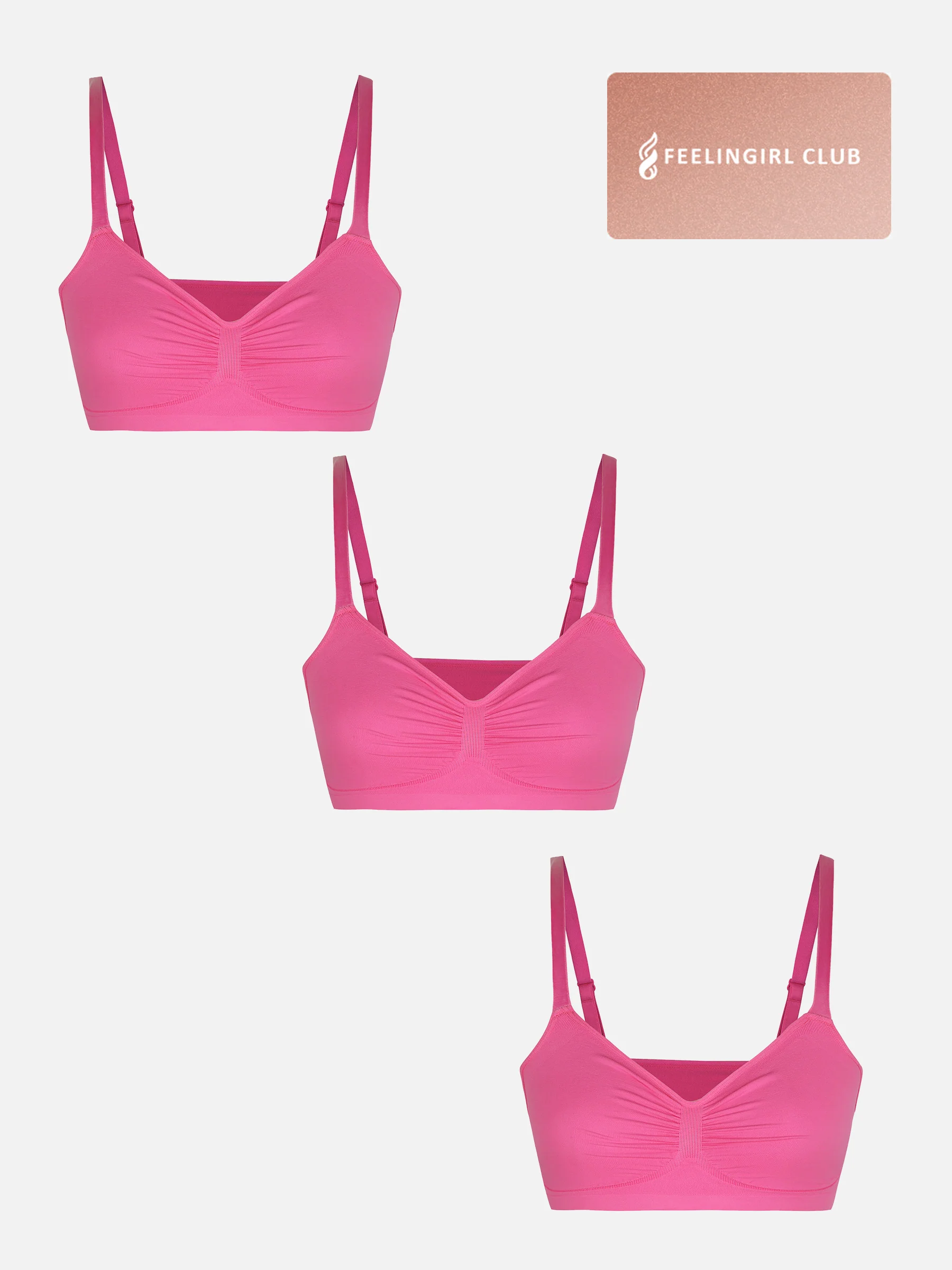 3-Pack Smooth Seamless Wireless Bra Bundle - Image 22