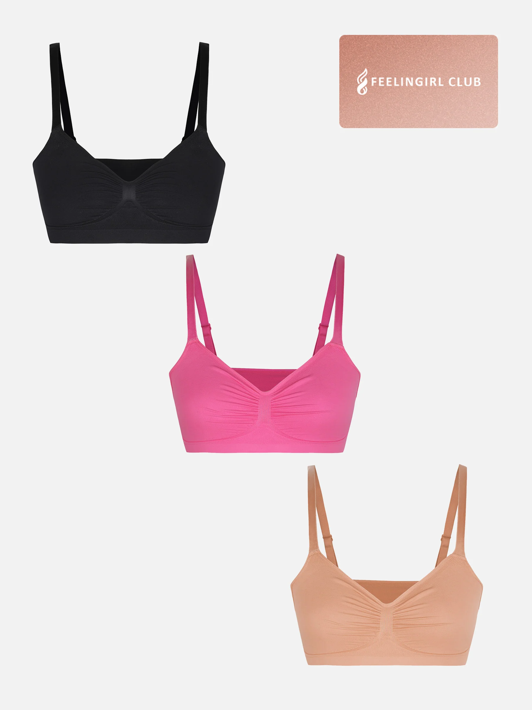 3-Pack Smooth Seamless Wireless Bra Bundle - Image 53
