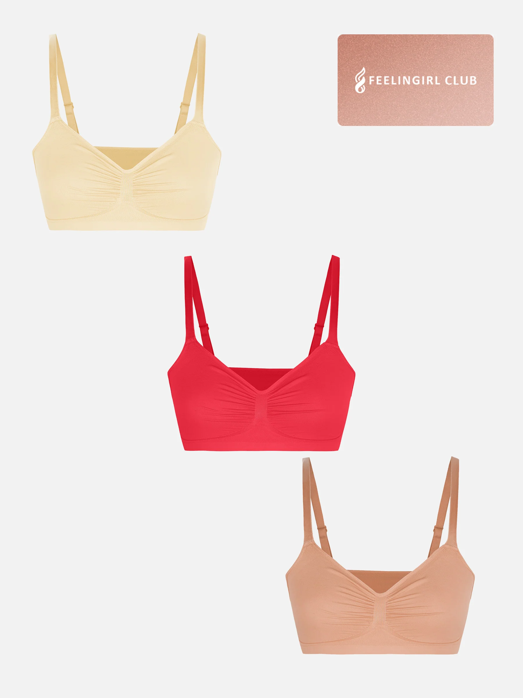 3-Pack Smooth Seamless Wireless Bra Bundle - Image 57