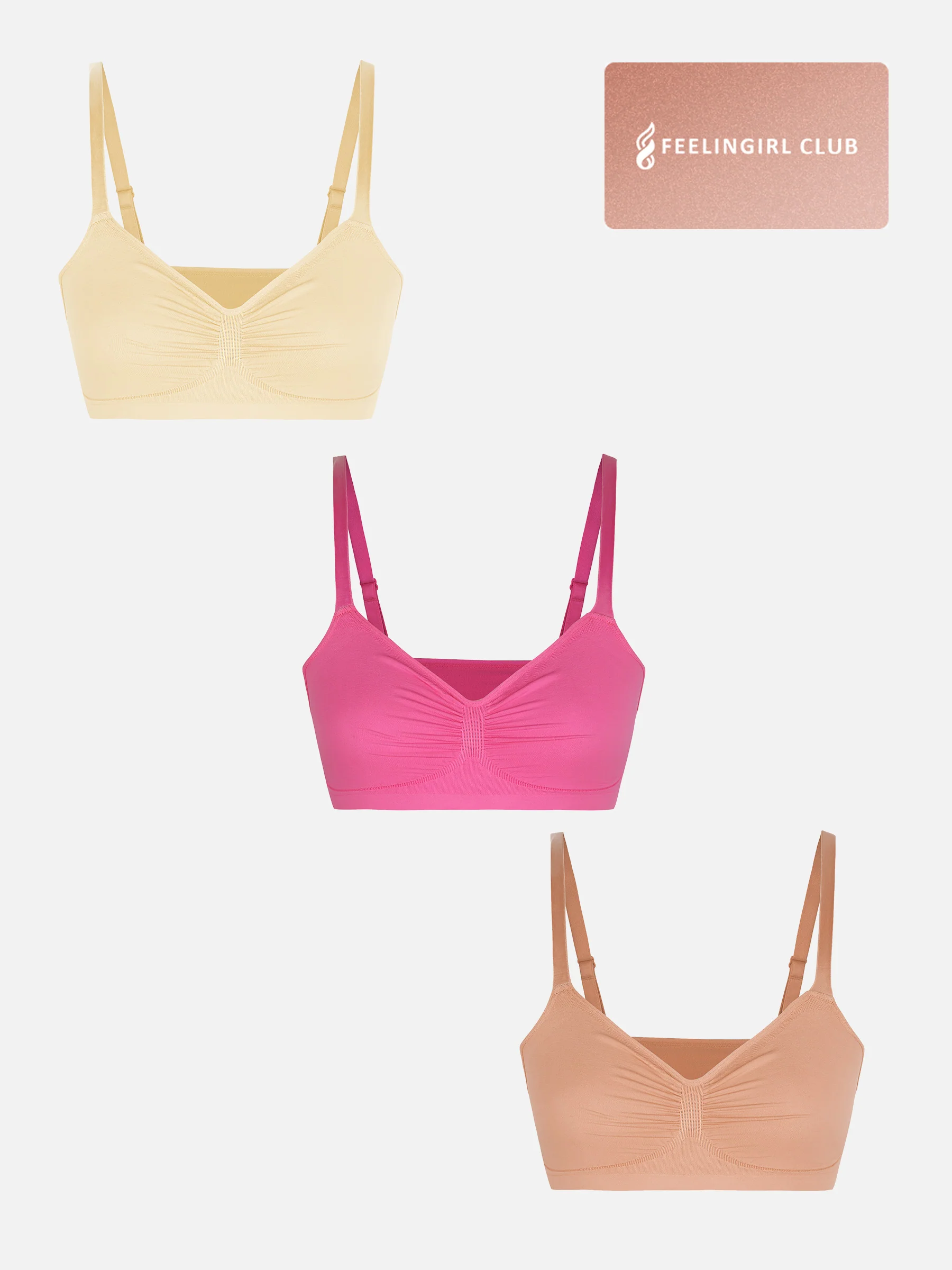 3-Pack Smooth Seamless Wireless Bra Bundle - Image 61