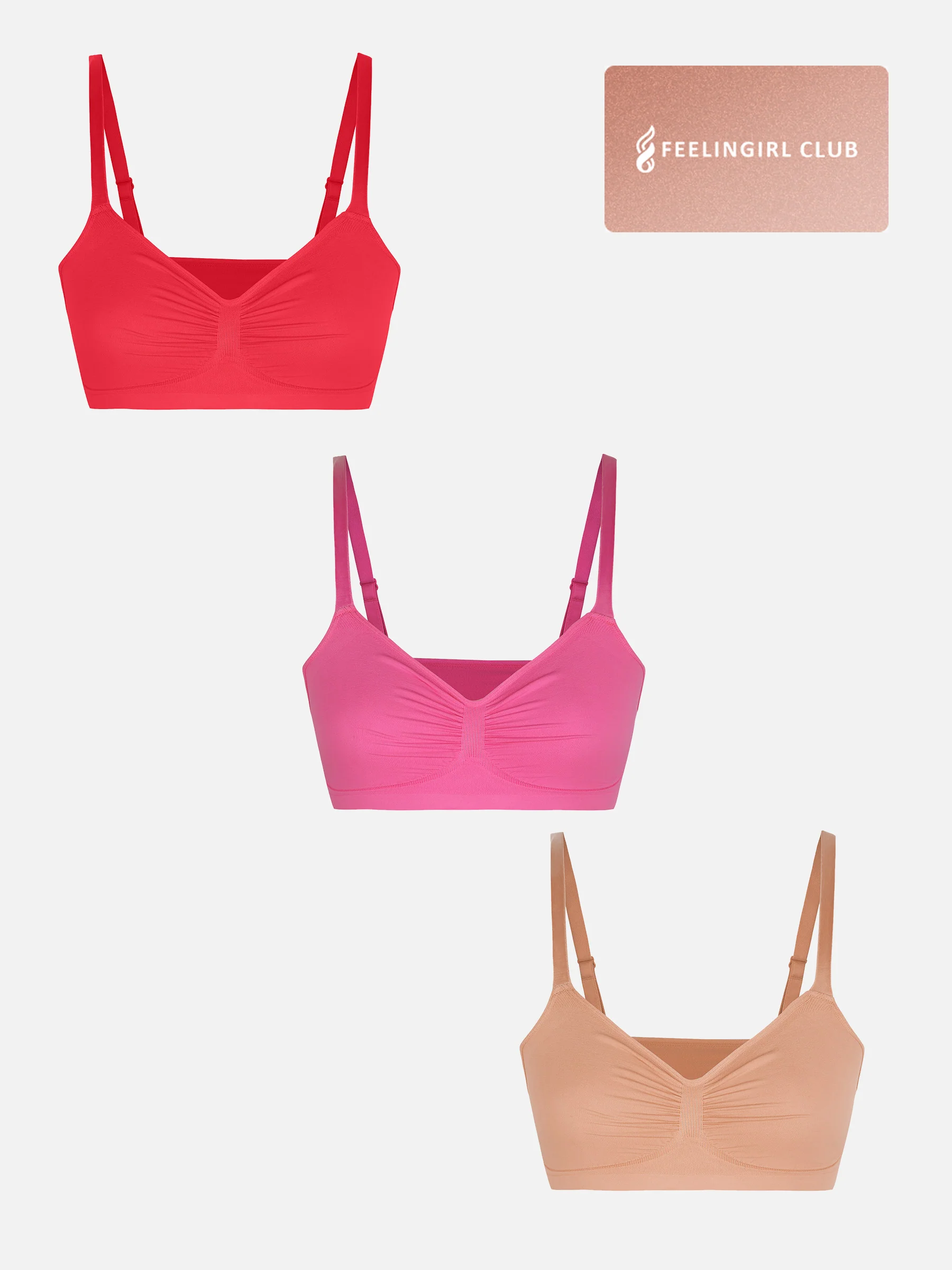 3-Pack Smooth Seamless Wireless Bra Bundle - Image 65