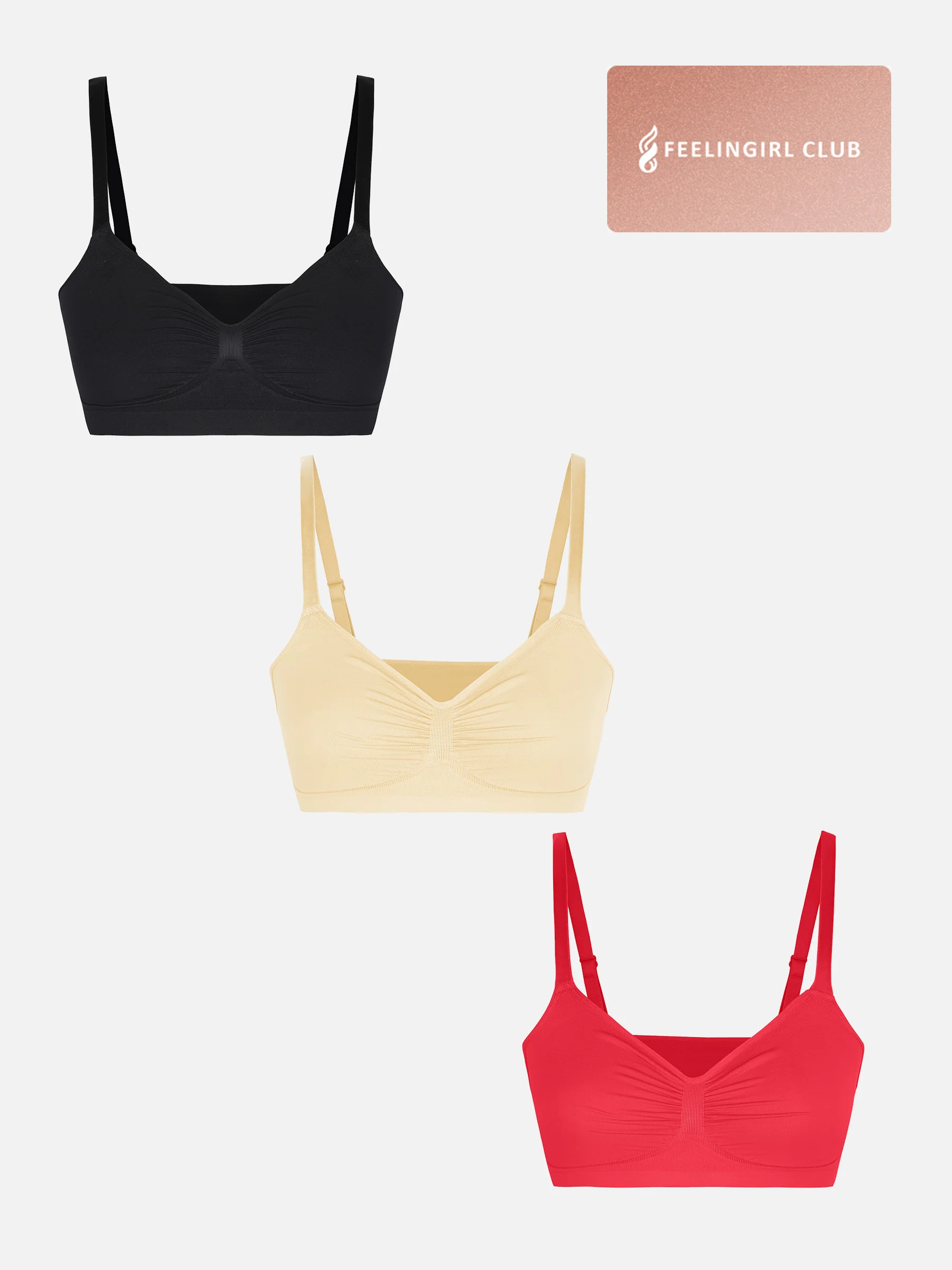 3-Pack Smooth Seamless Wireless Bra Bundle - Image 69