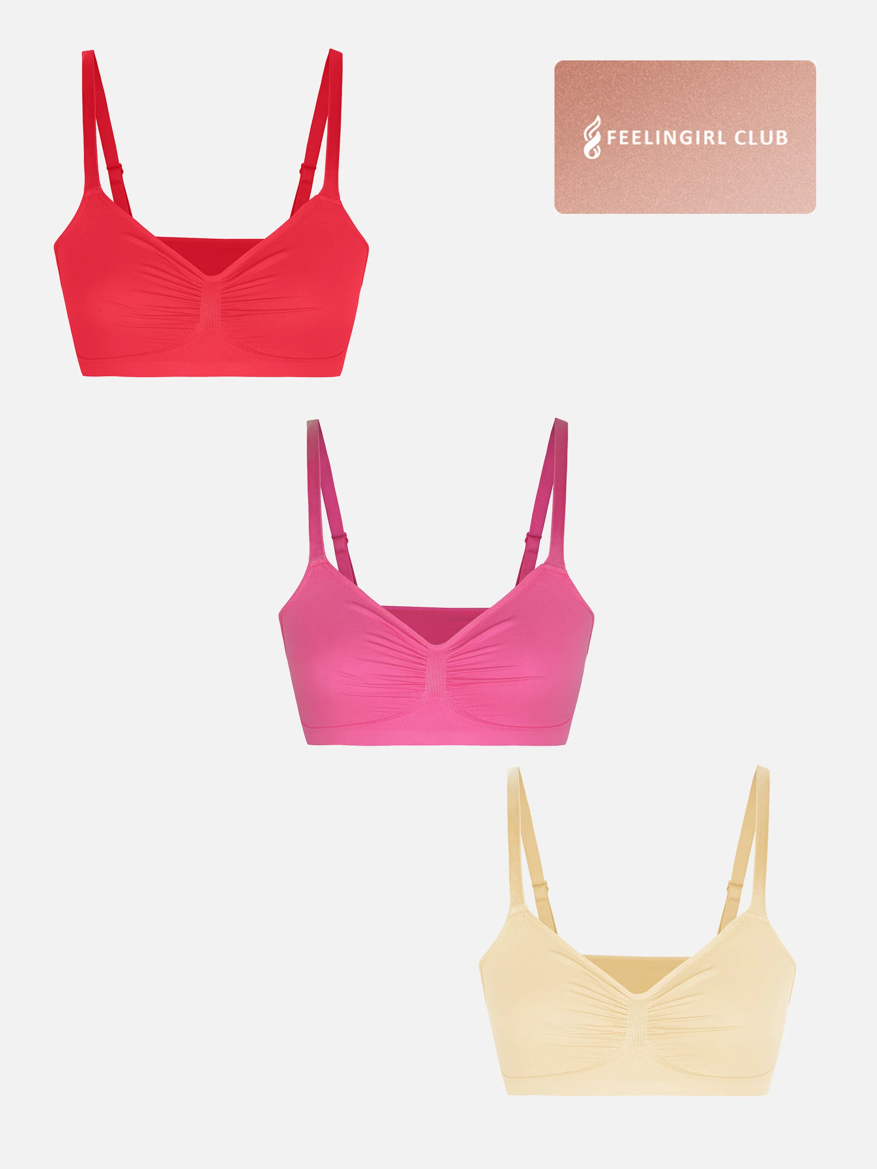 3-Pack Smooth Seamless Wireless Bra Bundle - Image 73