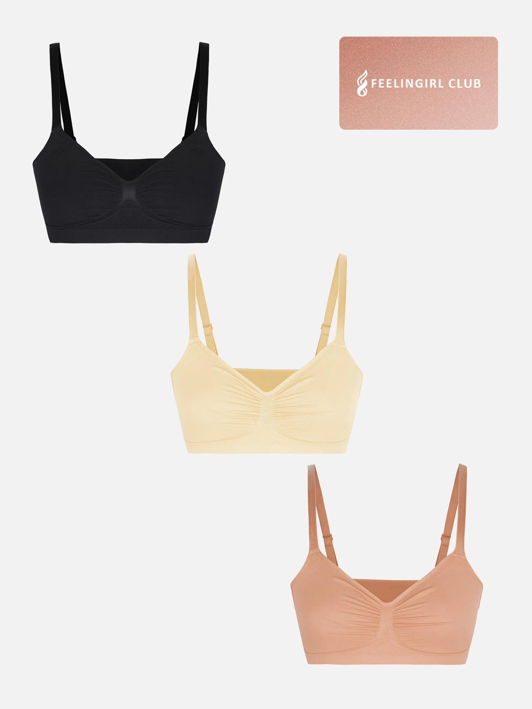 3-Pack Smooth Seamless Wireless Bra Bundle - Image 77