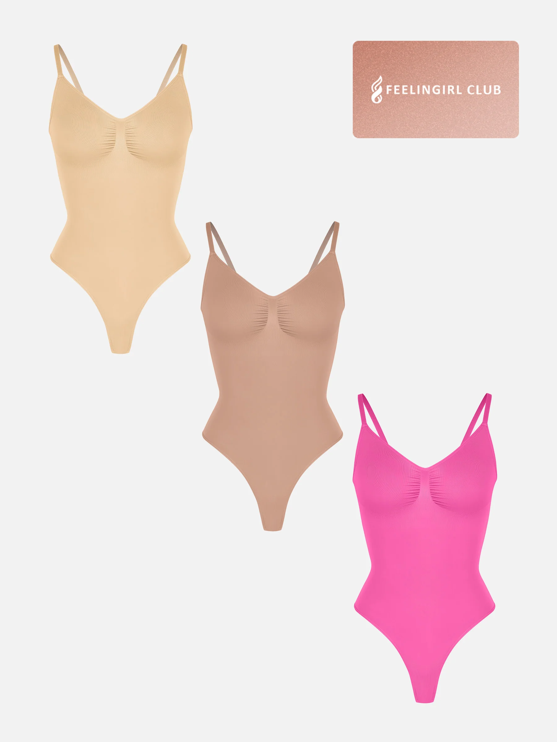 3-Pack Tummy Control Seamless Bodysuit Bundle - Image 68