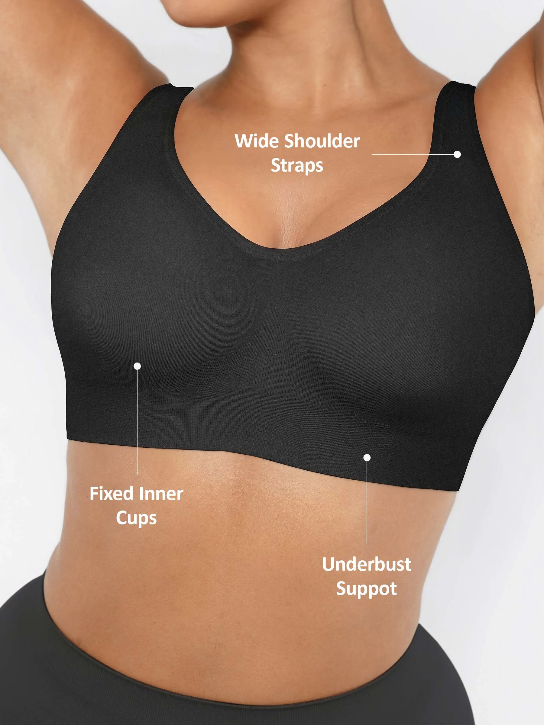 Built-In Cup Full Coverage Wireless Bra - Image 11