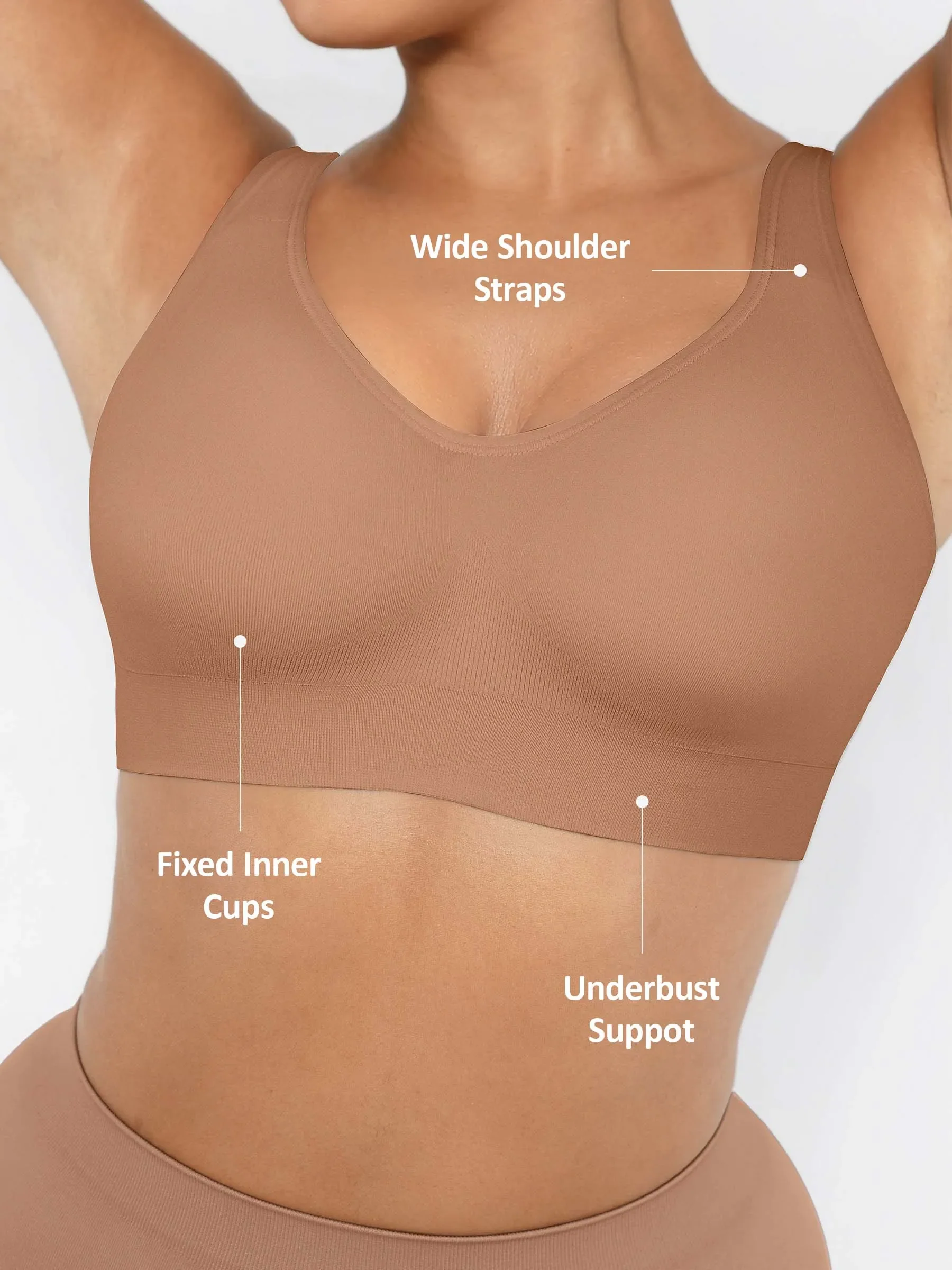 Built-In Cup Full Coverage Wireless Bra - Image 20