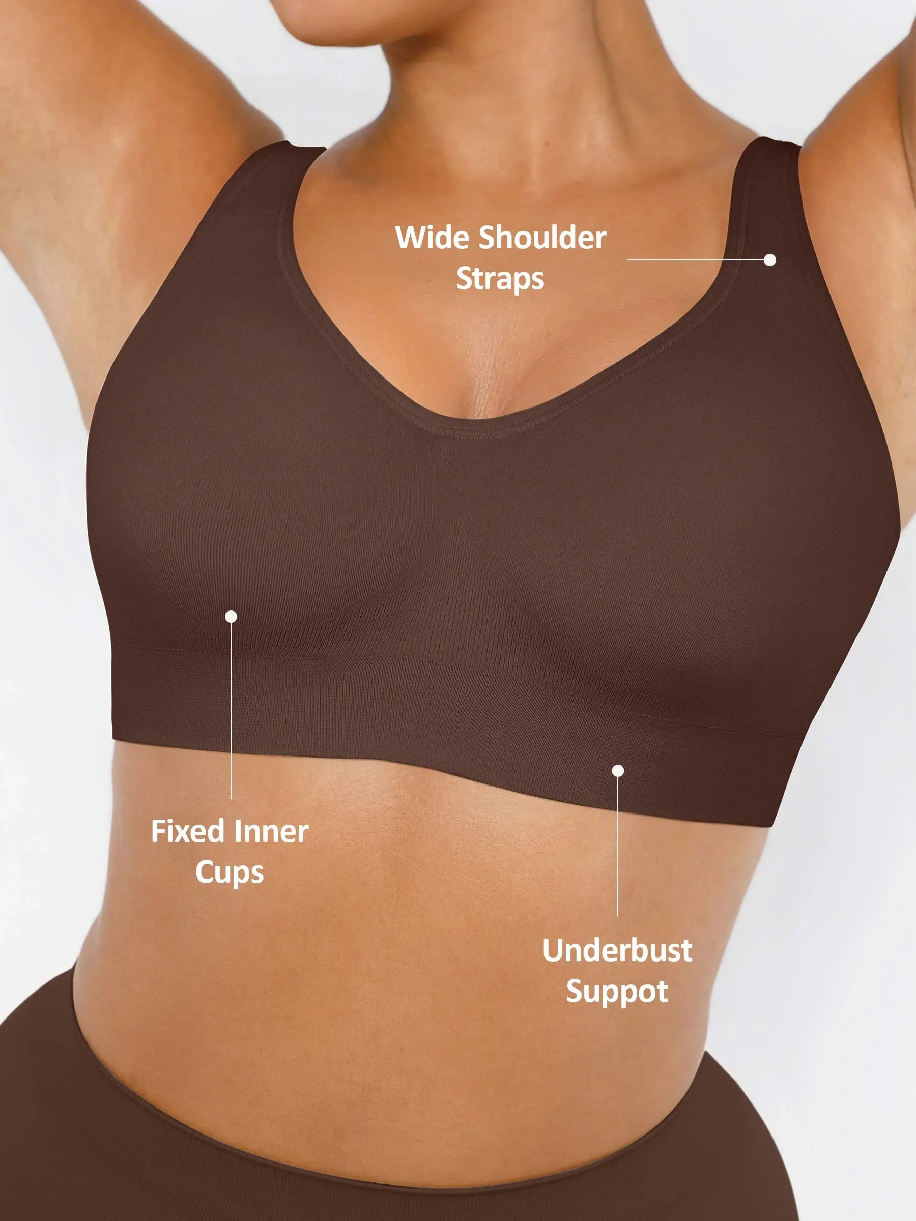 Built-In Cup Full Coverage Wireless Bra - Image 38