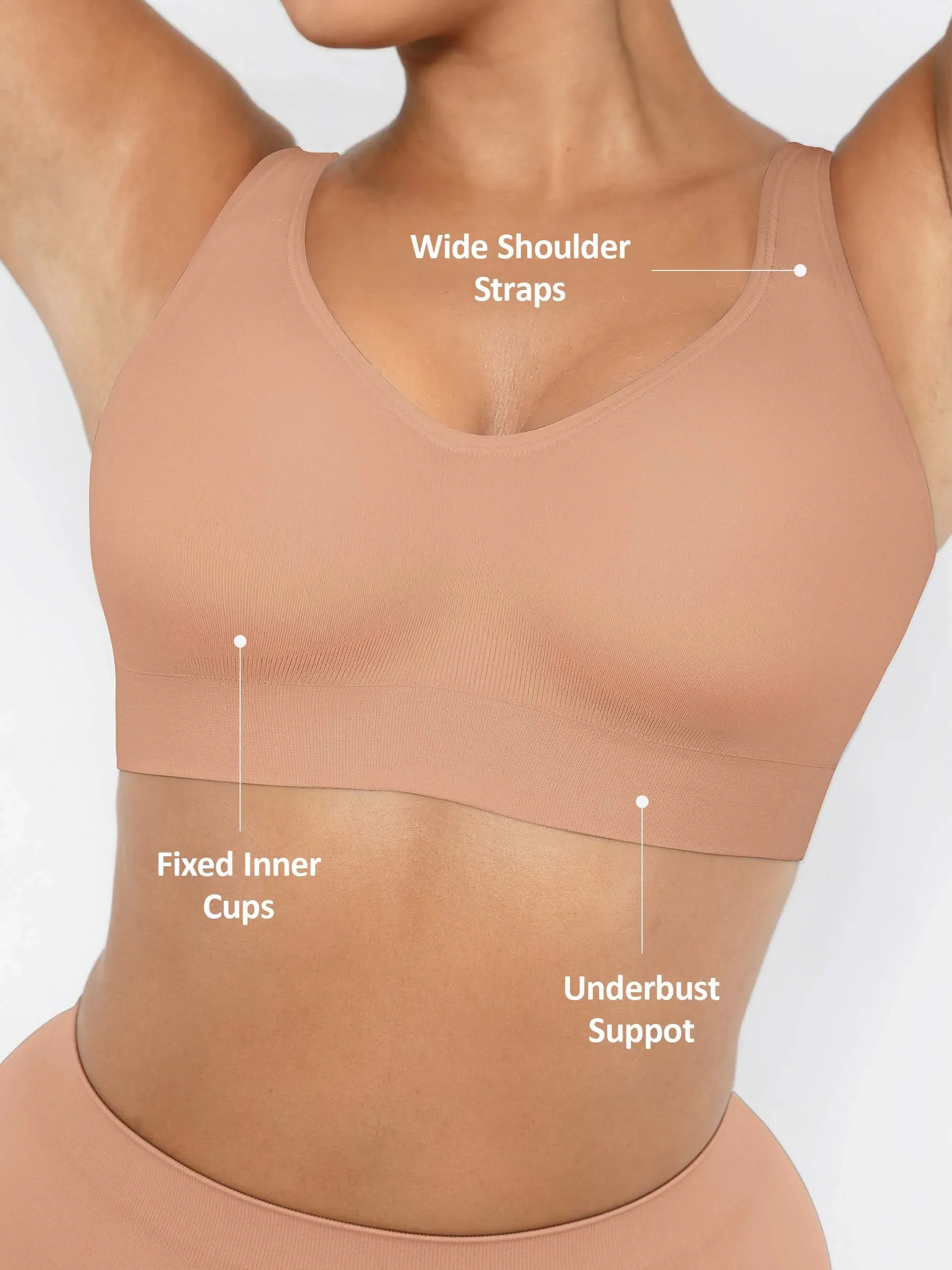 Built-In Cup Full Coverage Wireless Bra - Image 47
