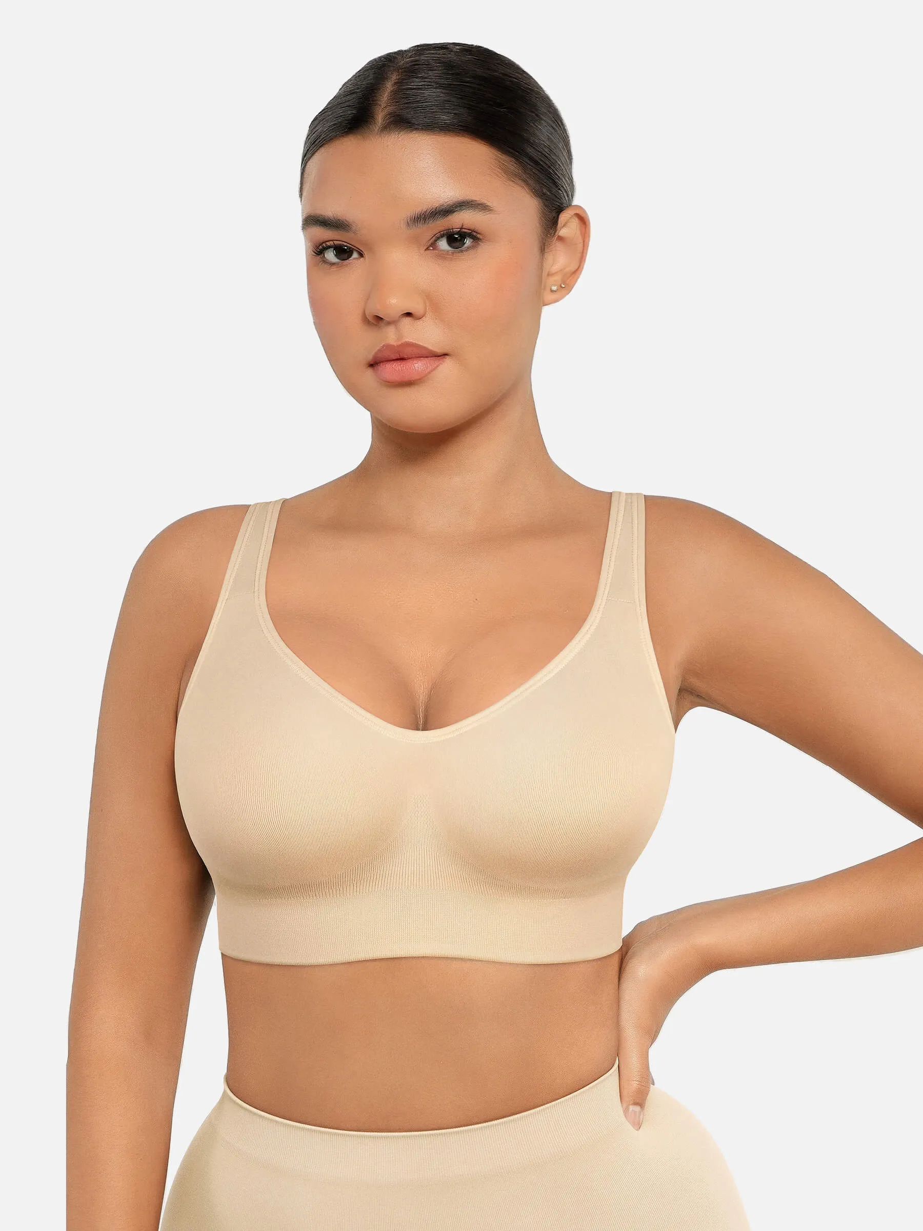 Built-In Cup Full Coverage Wireless Bra - Image 5