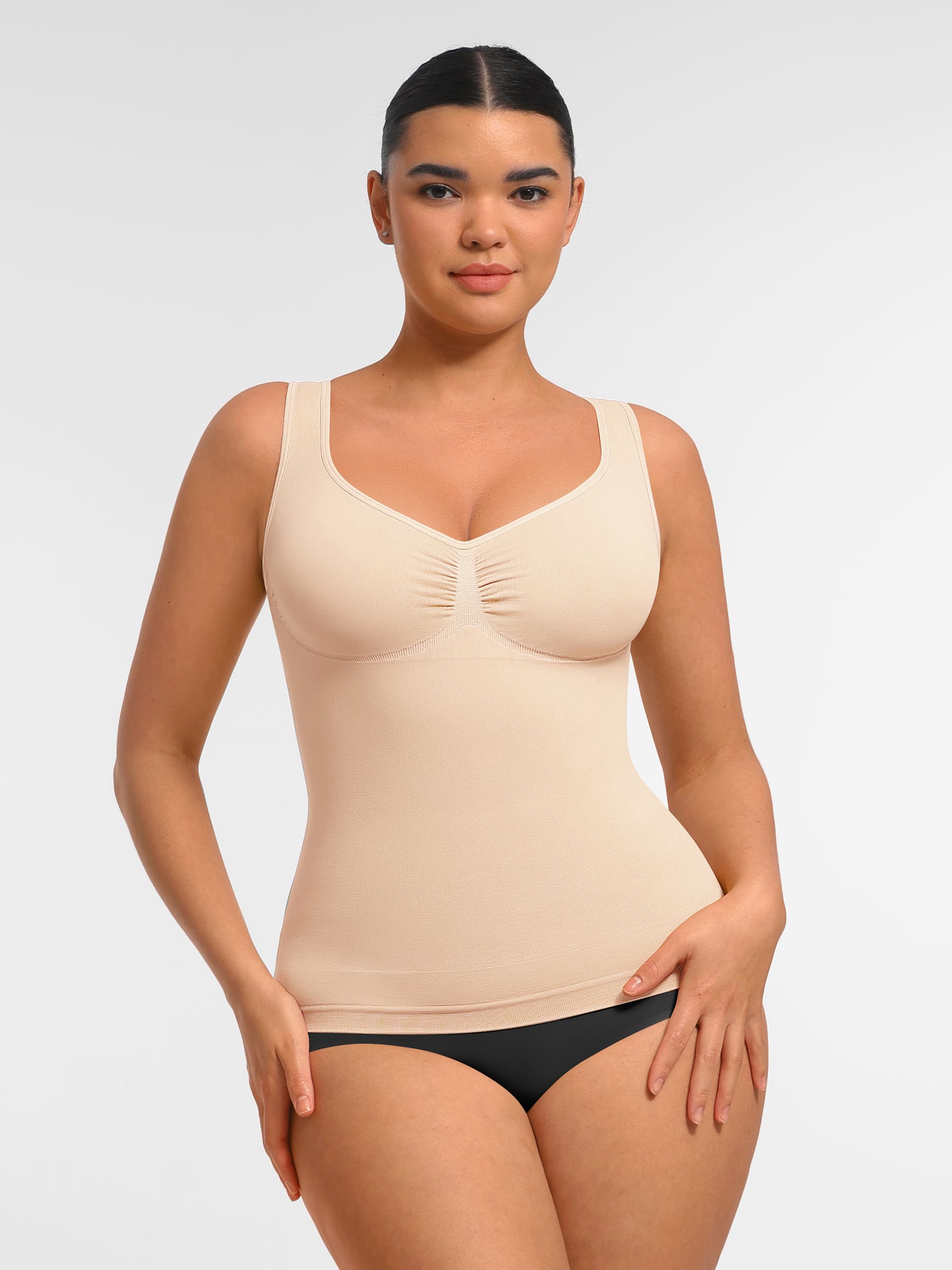 Seamless Everyday Tummy Control Wide Strap Tank Top - Image 9