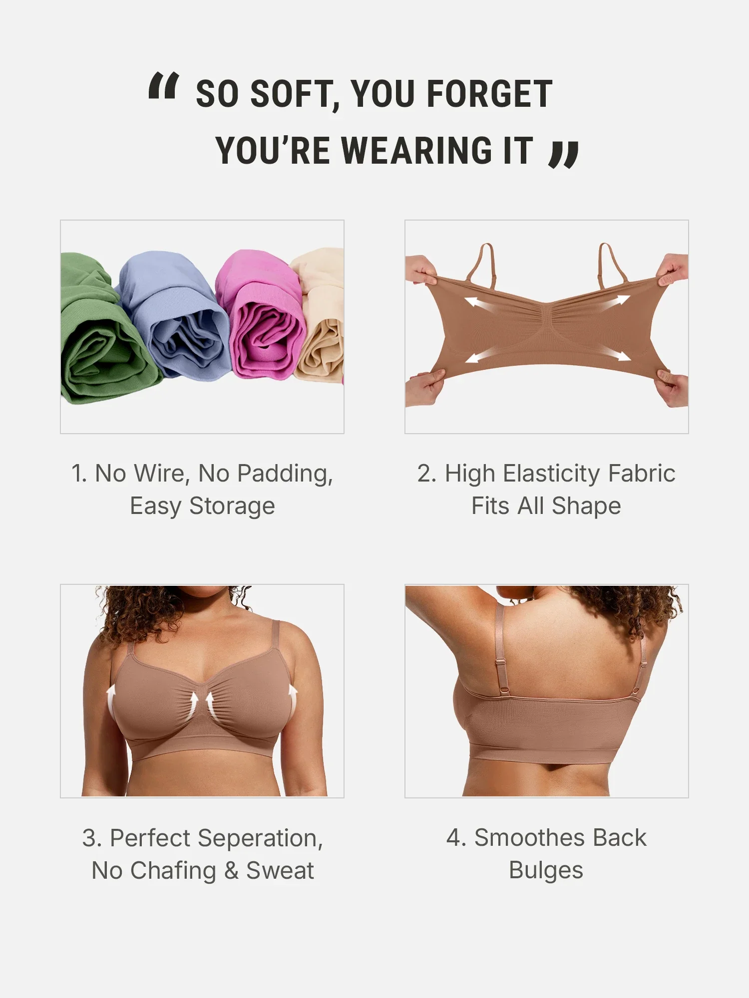 Everyday Wireless Bra Unlined Soft Bra - Image 21