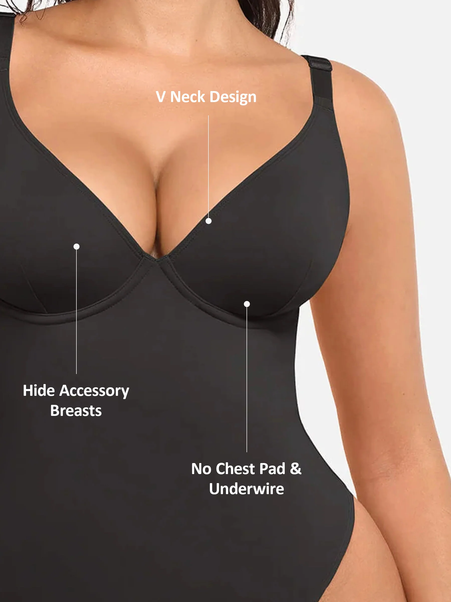 V-Plunge Tummy Control Stretch Bodysuit - Image 17