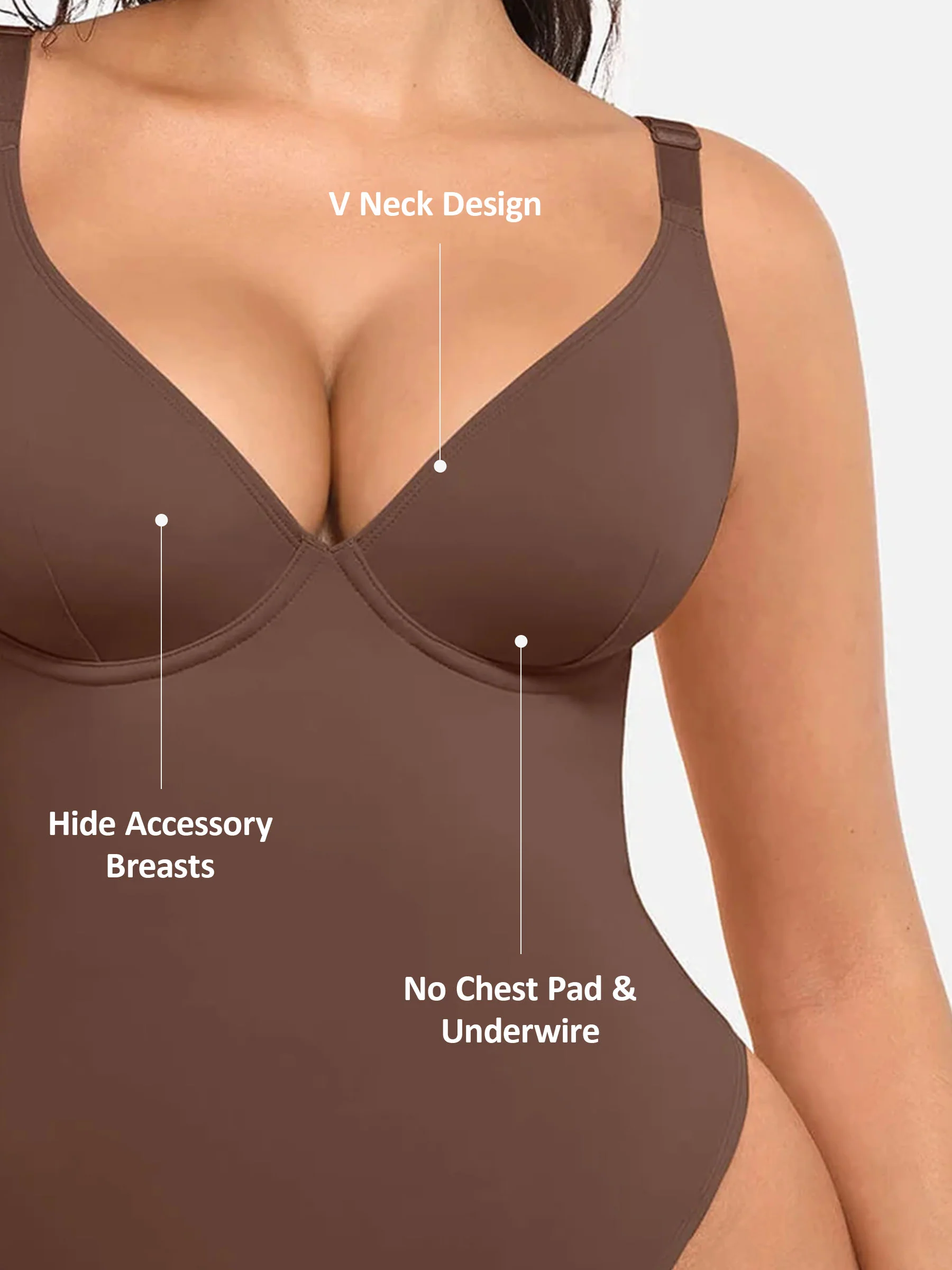 V-Neck Tummy Control Bodysuit - Image 20