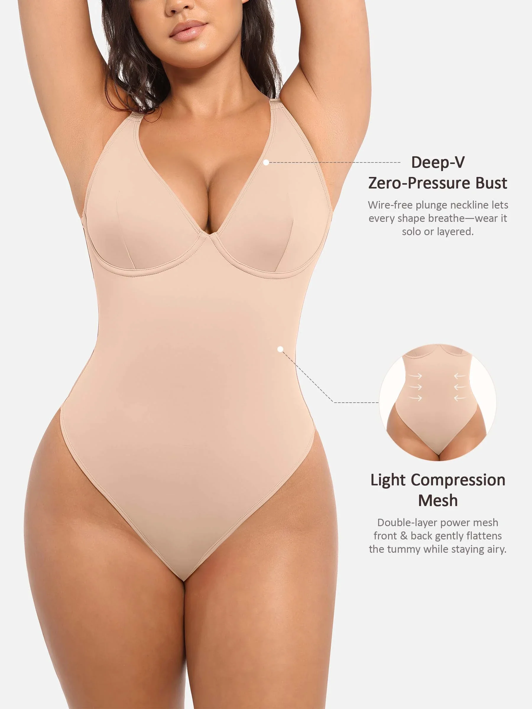 V-Plunge Support Bodysuit - Image 36