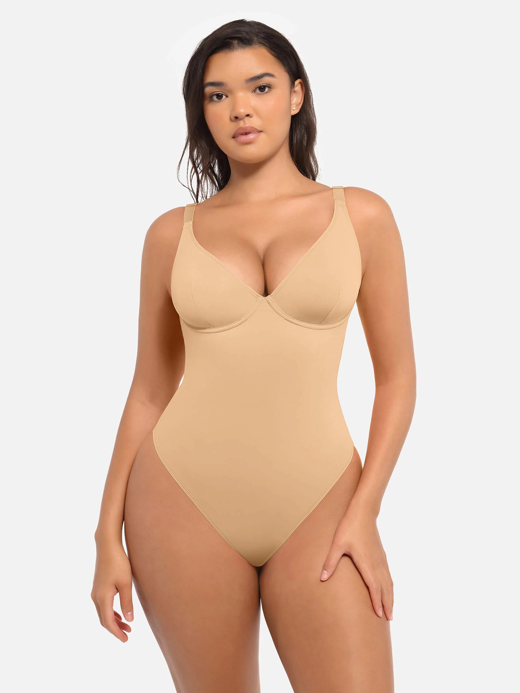 V-Neck Tummy Control Bodysuit - Image 61