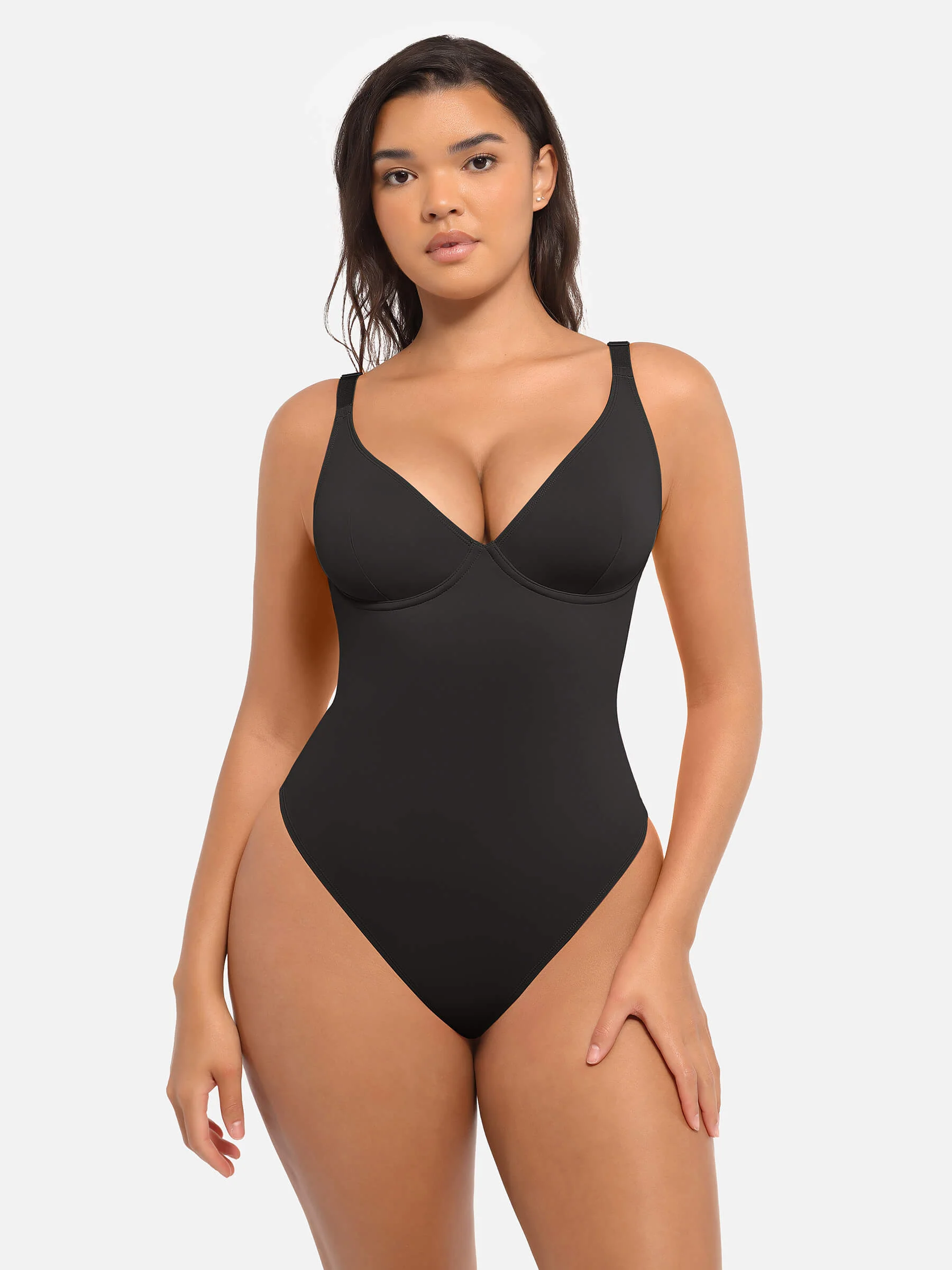 2-Pack V-Neck Tummy Control Bodysuit Bundle - Image 5