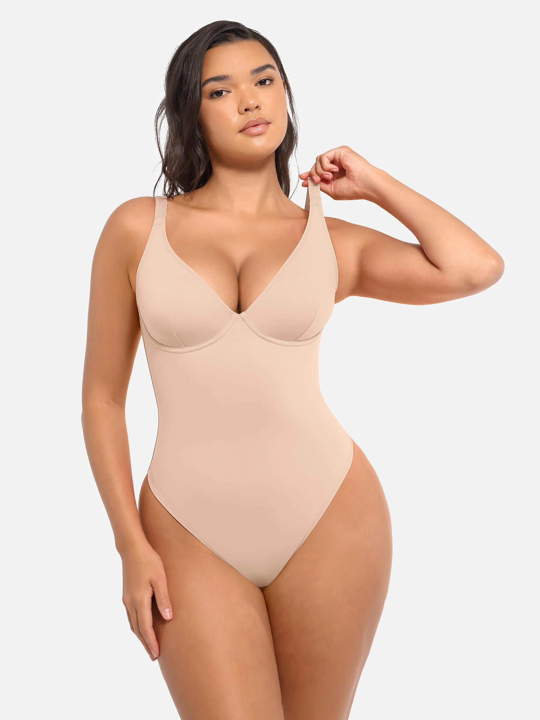 V-Neck Tummy Control Bodysuit - Image 37