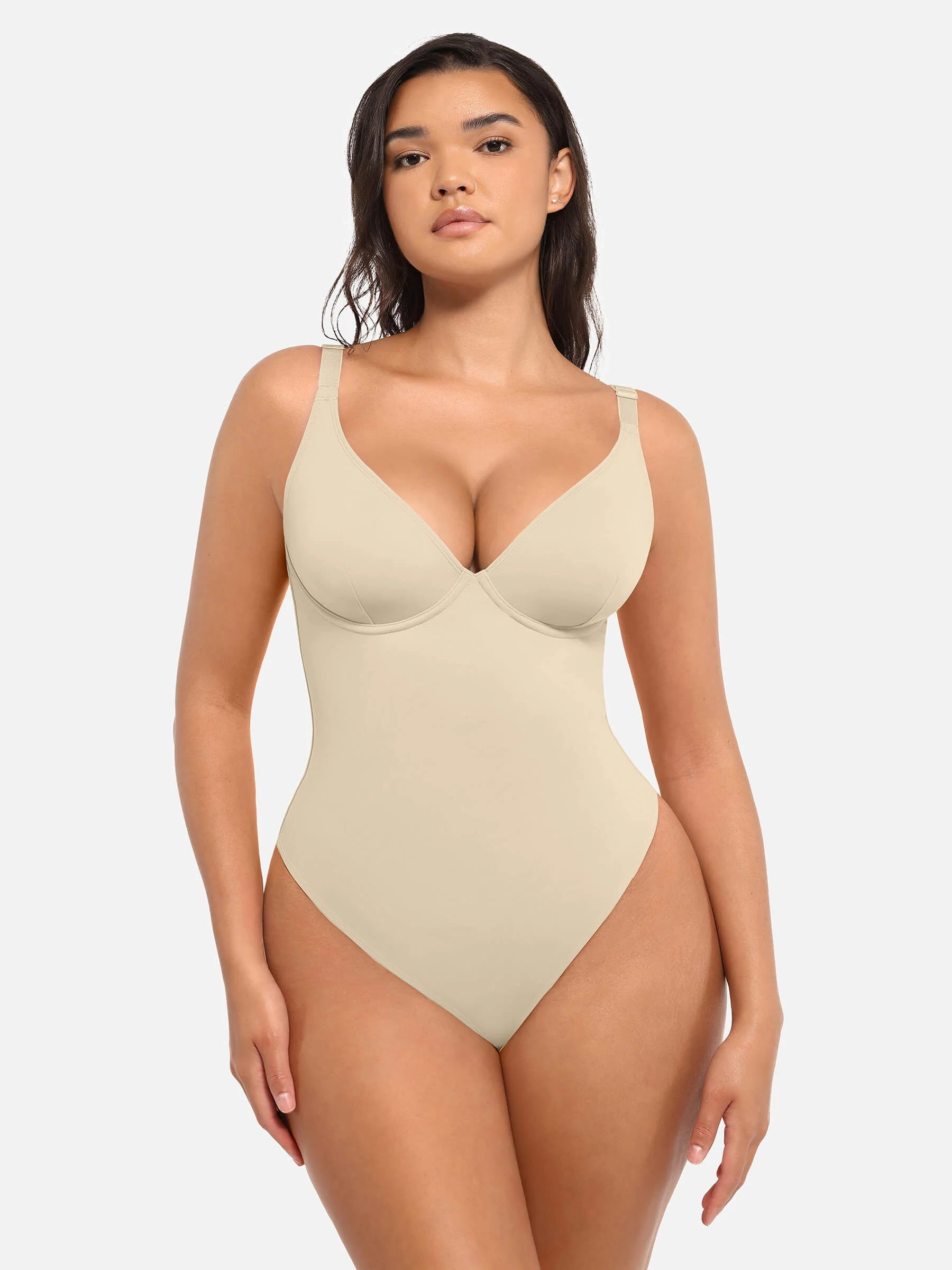 V-Neck Tummy Control Bodysuit - Image 42