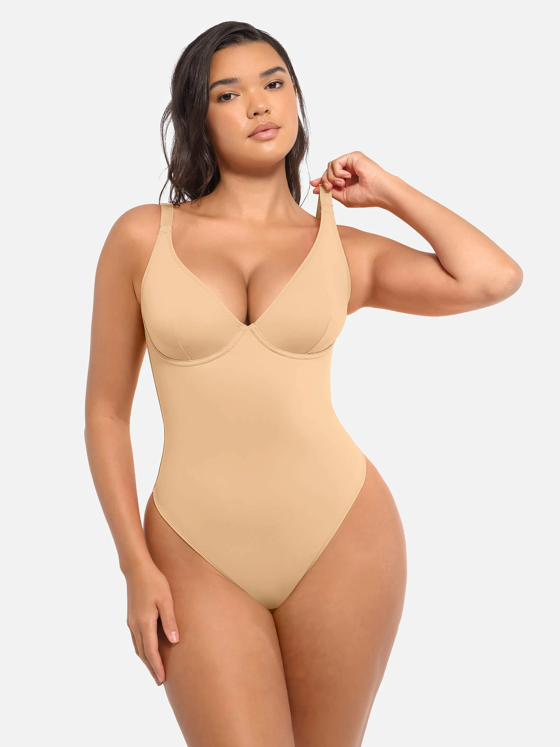 V-Neck Tummy Control Bodysuit - Image 58