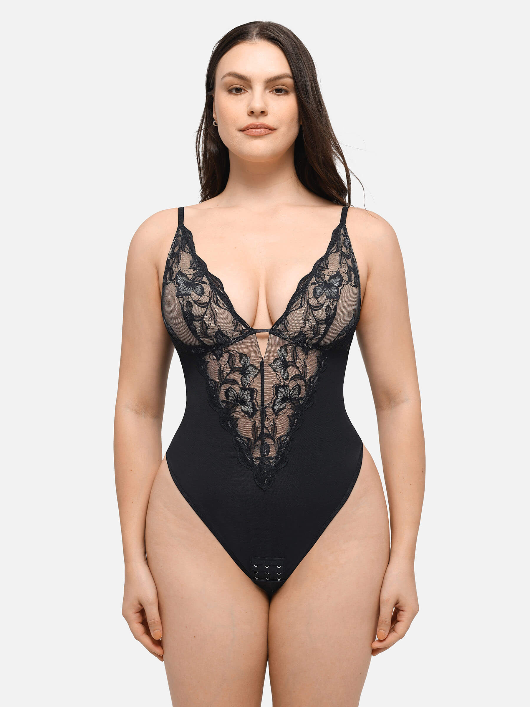 Lace Plunge Breathable Bodysuit - Image 12