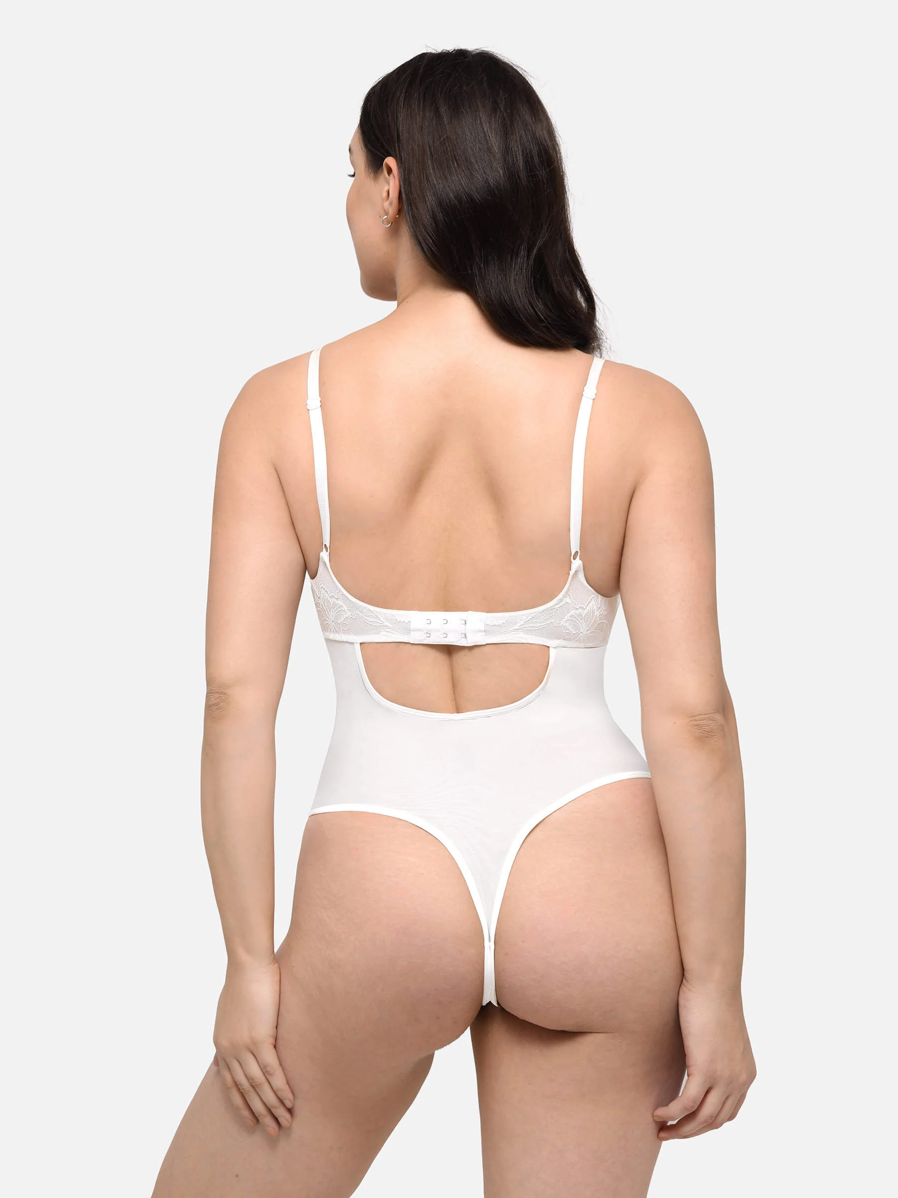 Lace Plunge Breathable Bodysuit - Image 3