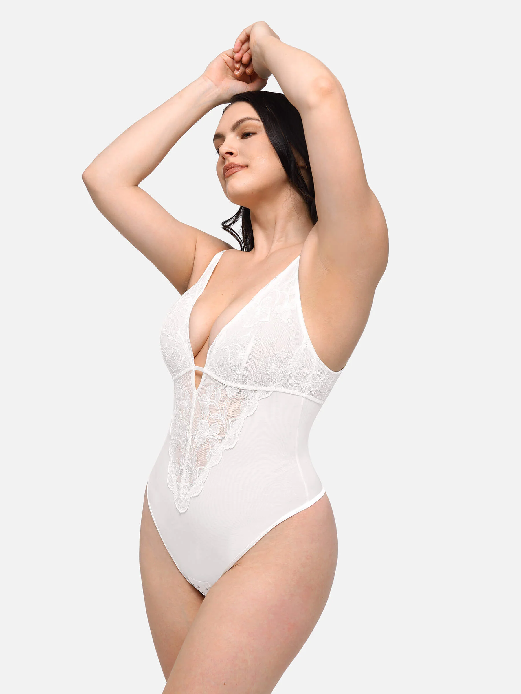 Lace Plunge Breathable Bodysuit - Image 5