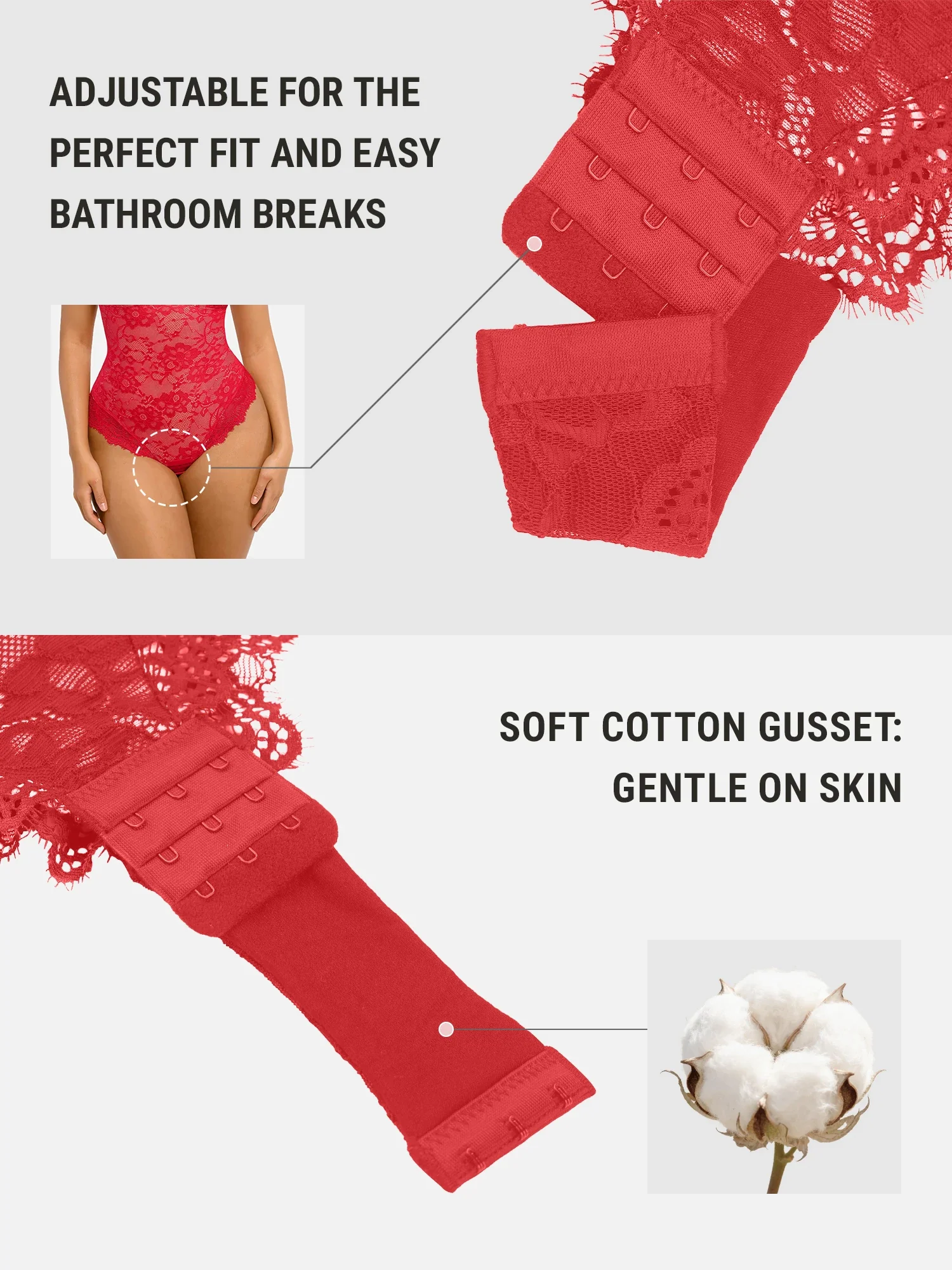 Lace V-Neck Breathable Bodysuit - Image 11
