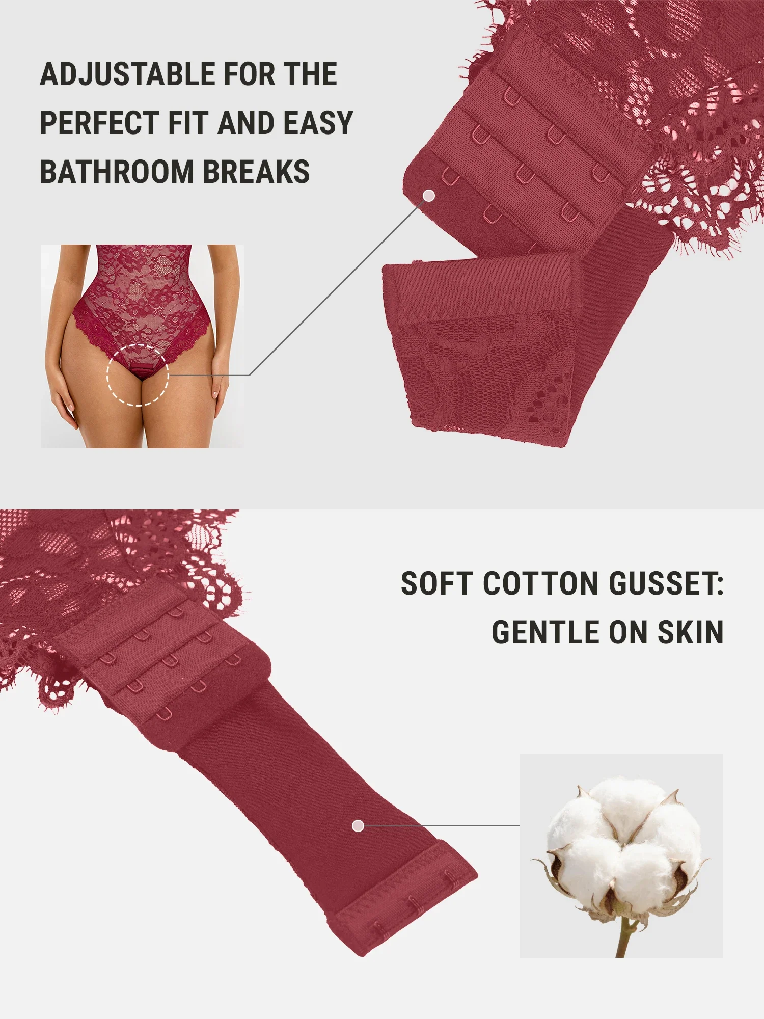 Lace V-Neck Breathable Bodysuit - Image 18