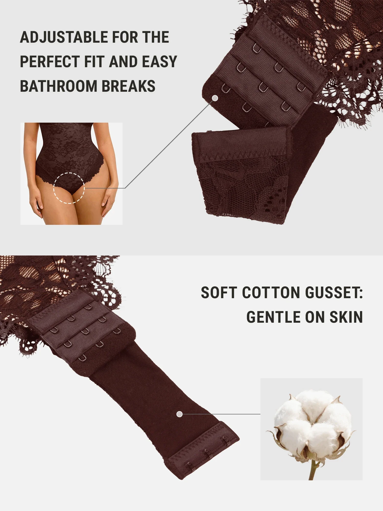 Lace V-Neck Breathable Bodysuit - Image 26
