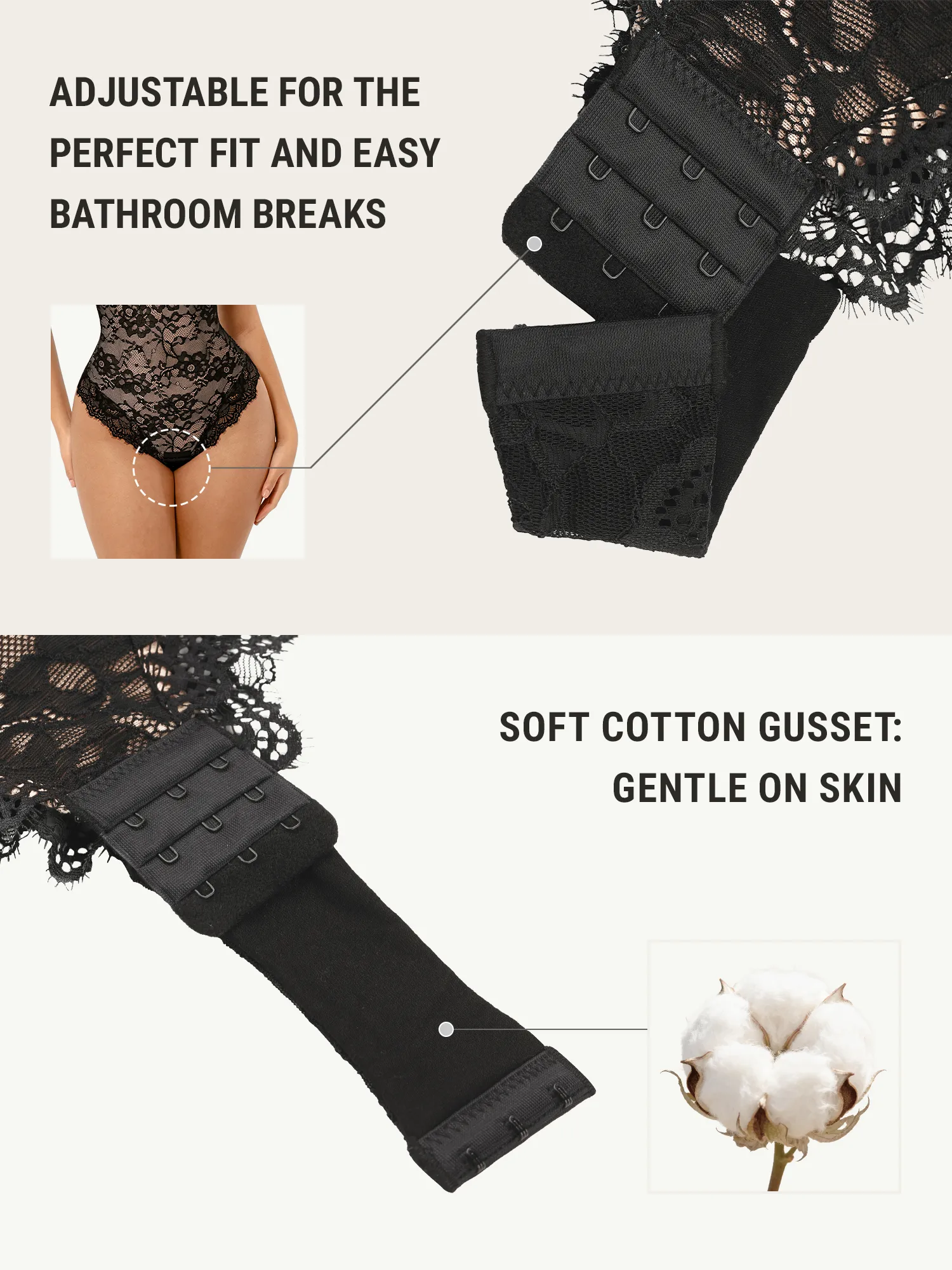 Lace V-Neck Breathable Bodysuit - Image 4
