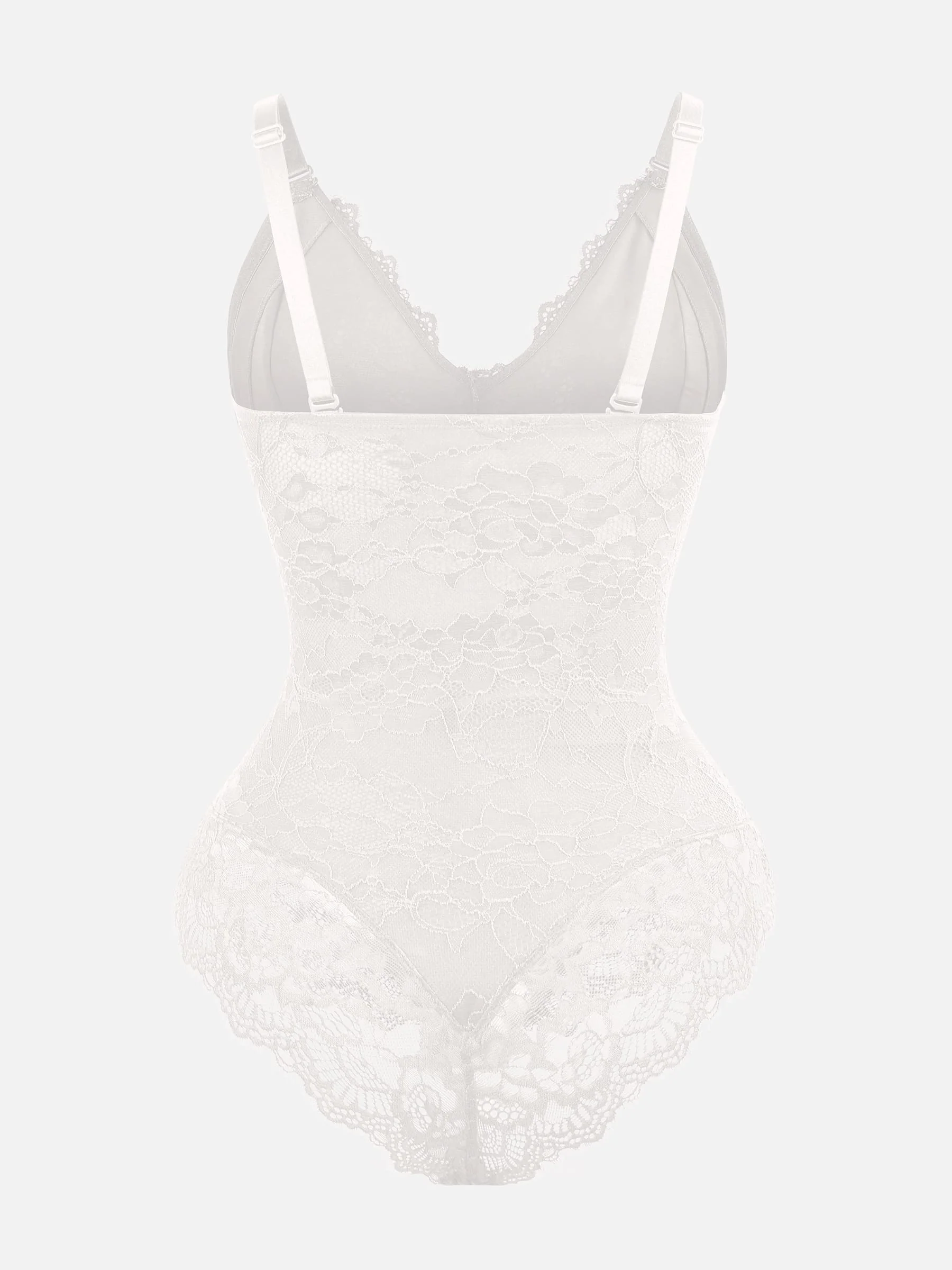 Lace V-Neck Breathable Bodysuit - Image 43