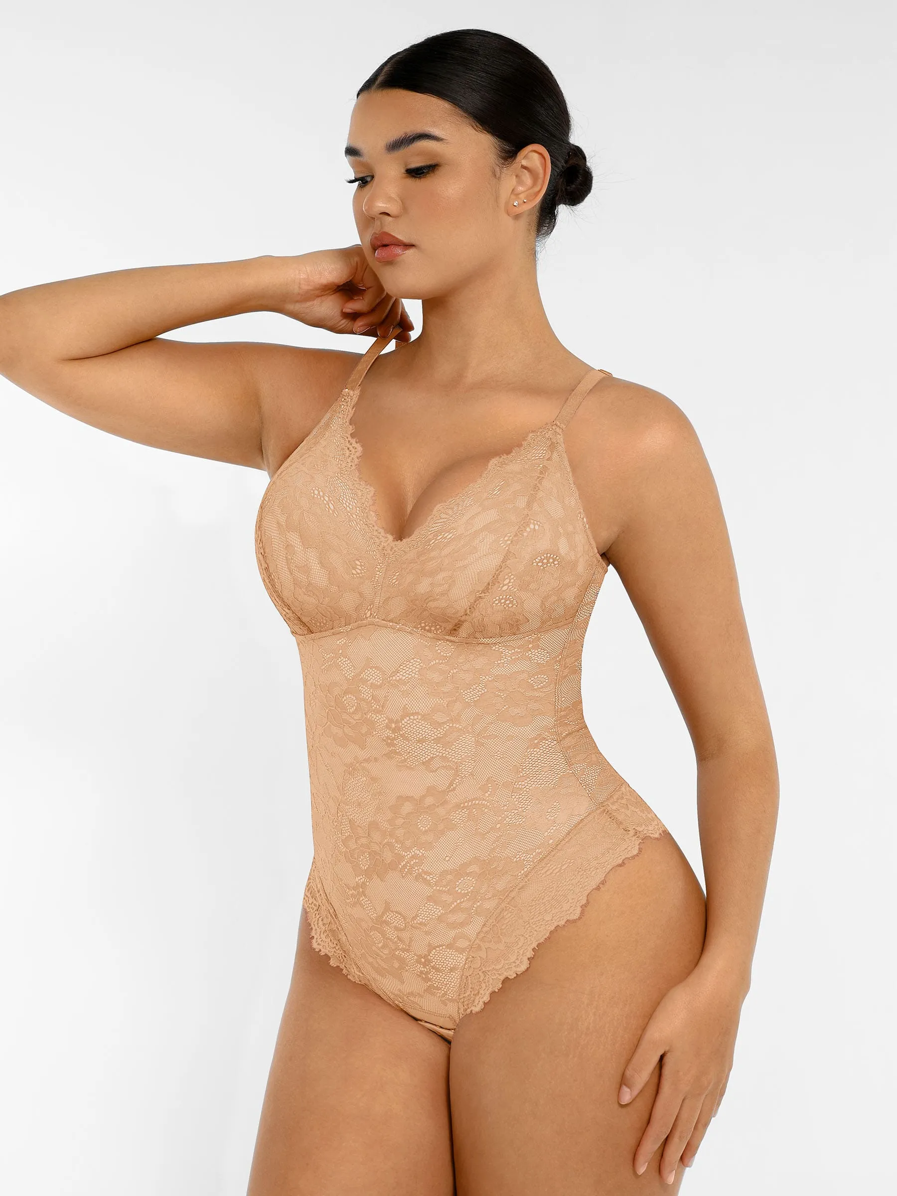 Lace Sculpt V-Neck  Bodysuit - Image 51