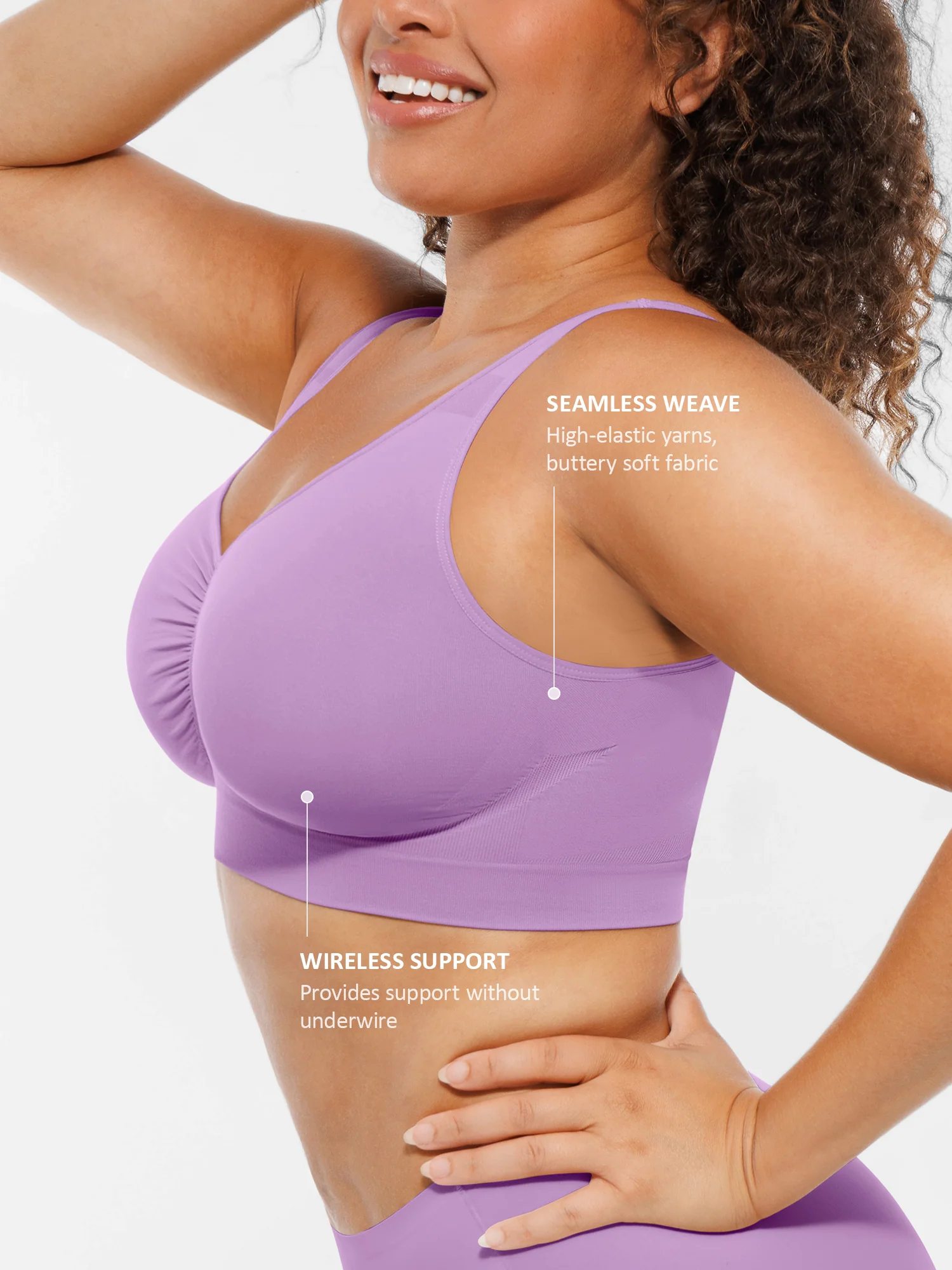 No Underwire Wide Straps Everyday Bra - Image 110