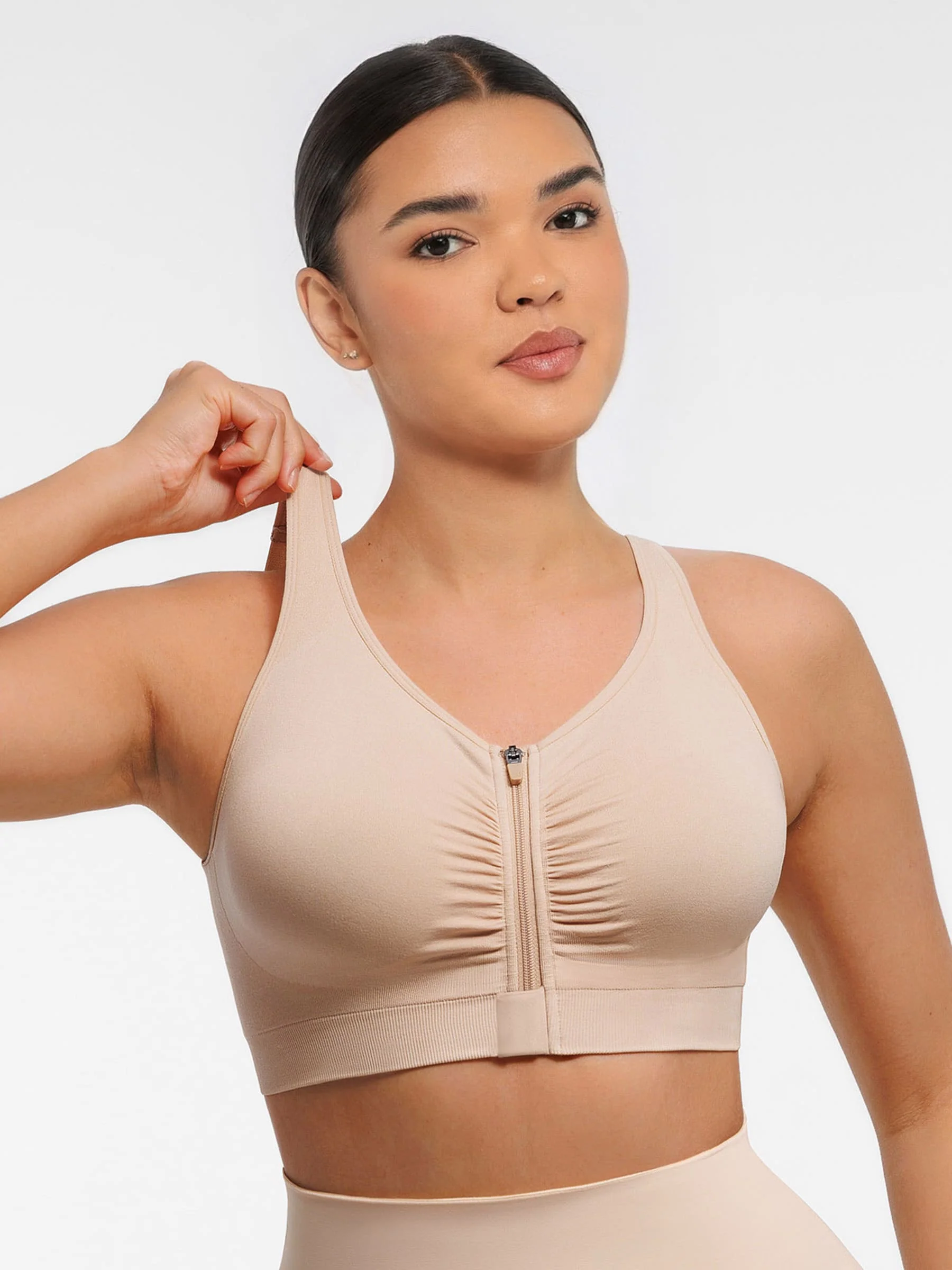 Seamless Front-Opening Zipper Bra - Image 10