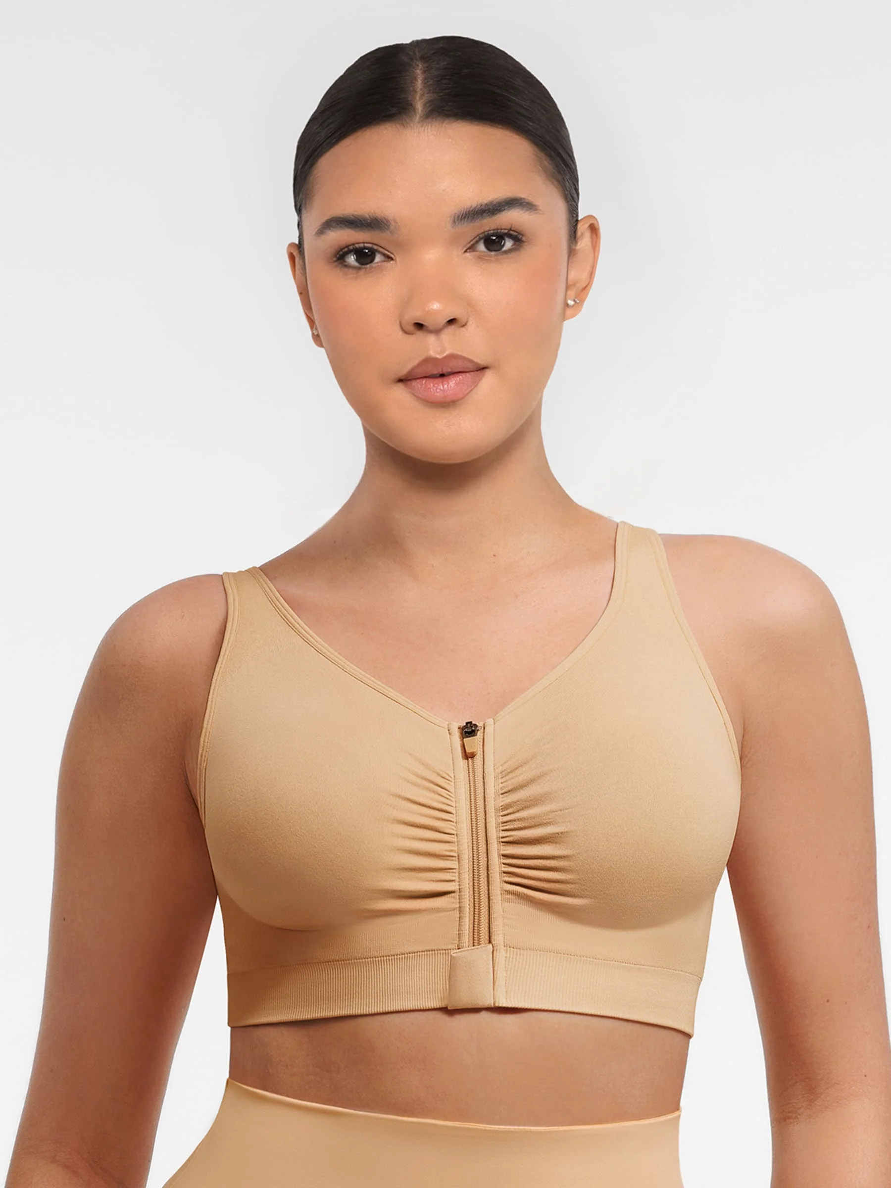 Seamless Front-Opening Zipper Bra - Image 14