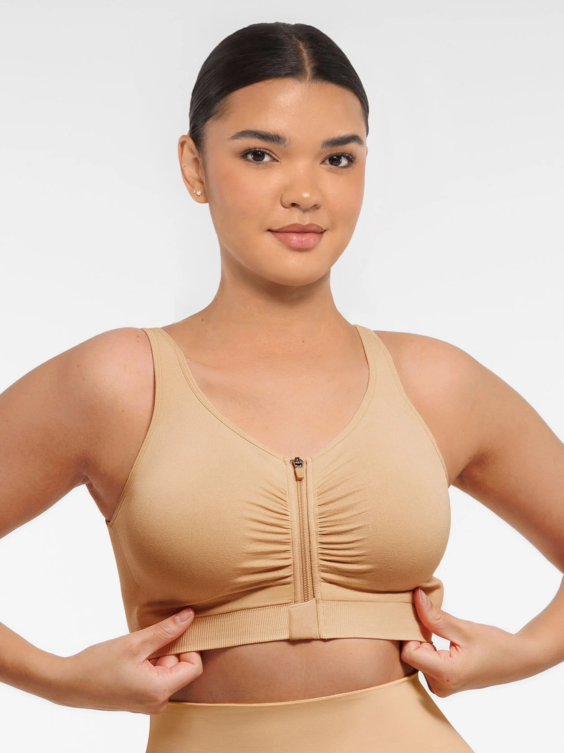 Seamless Front-Opening Zipper Bra - Image 16