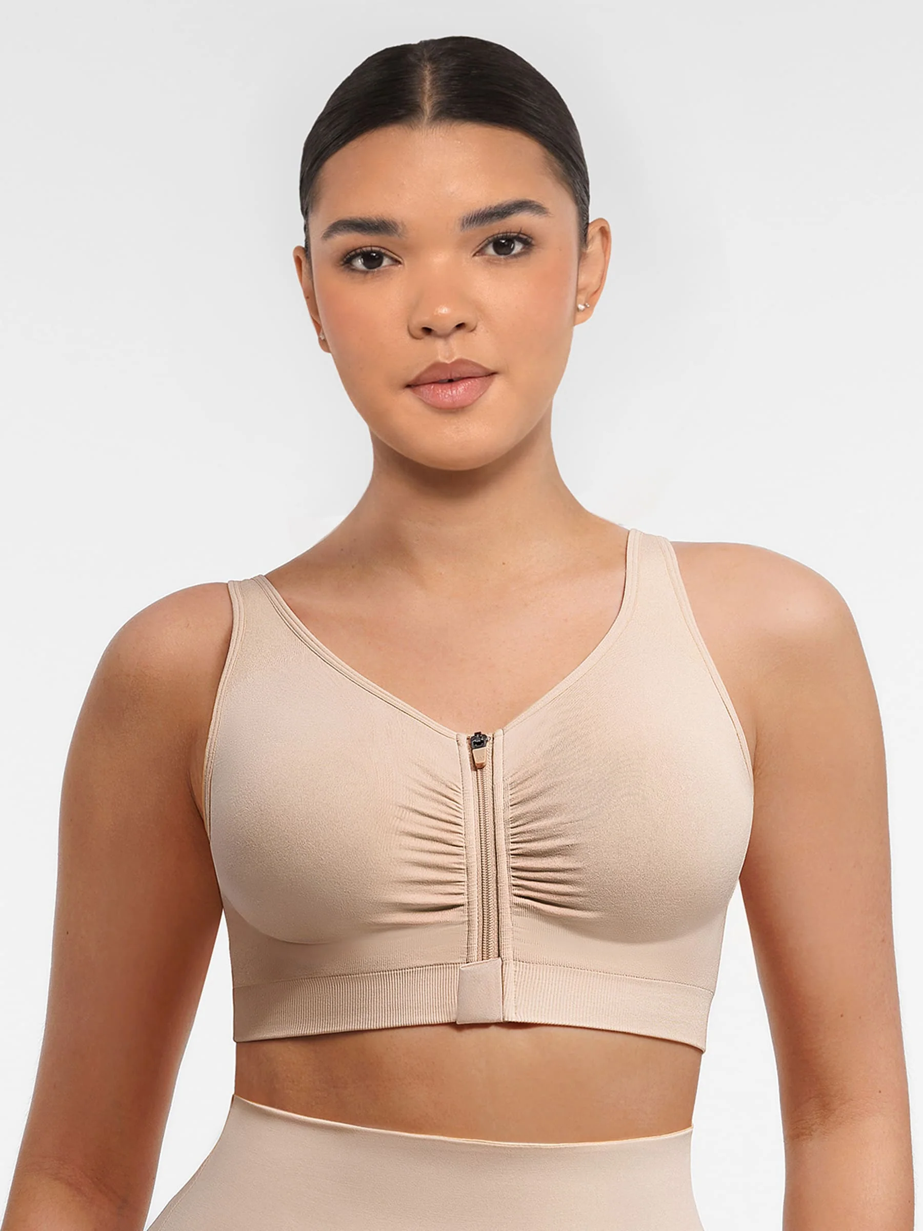 Seamless Front-Opening Zipper Bra - Image 8
