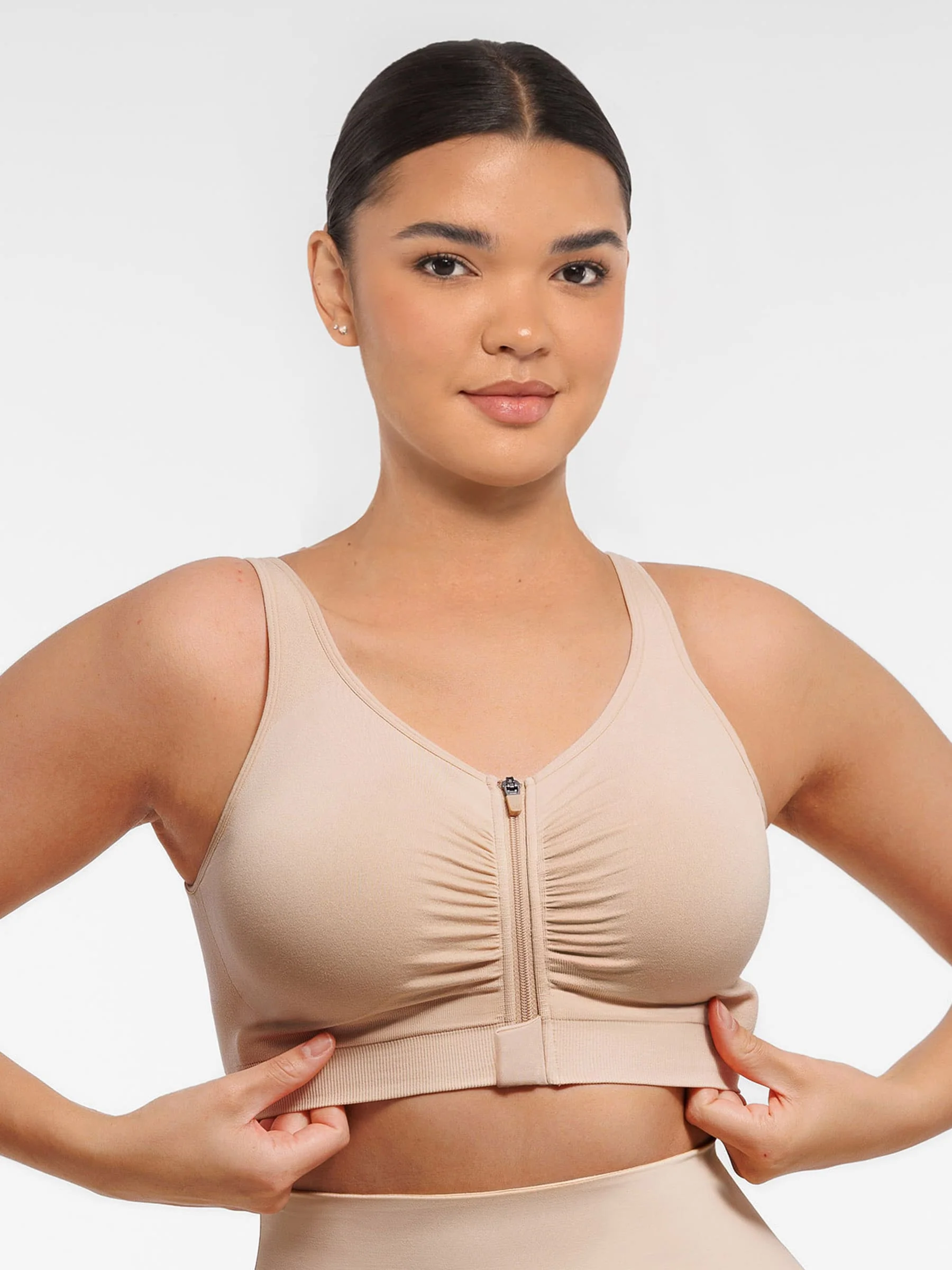 Seamless Front-Opening Zipper Bra - Image 9