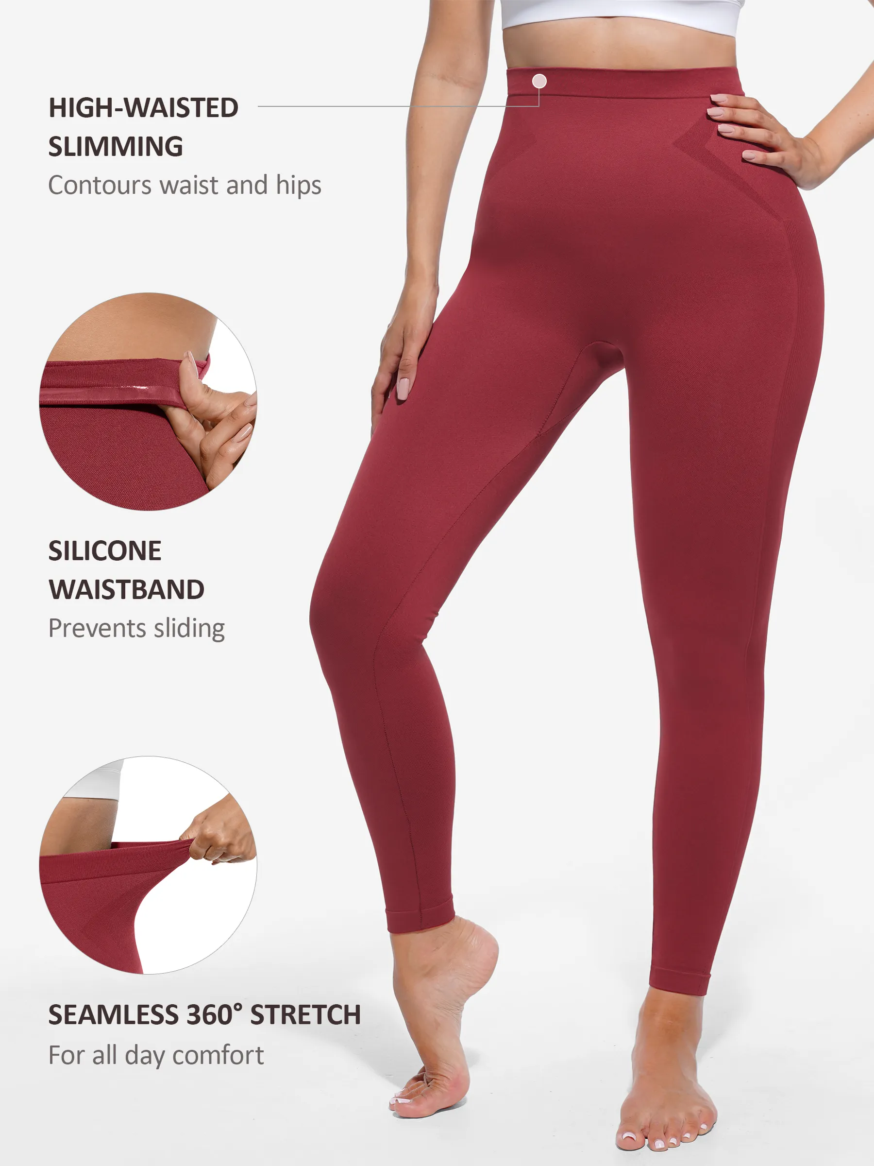 High-Waist Shaping Leggings - Image 35